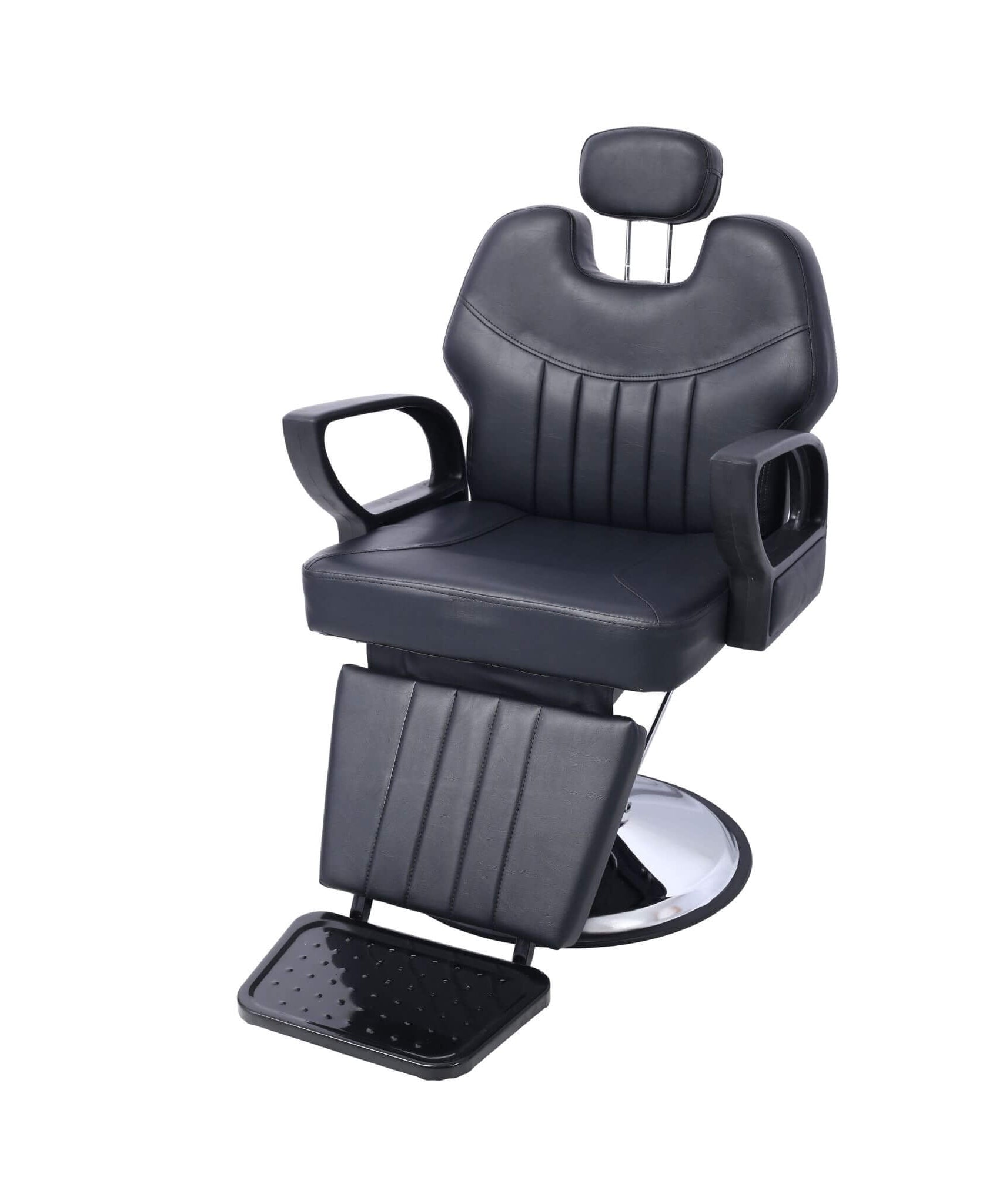 Heavy-Duty Extra-Wide PU Leather Hydraulic Reclining Barber Chair (SAK74613)