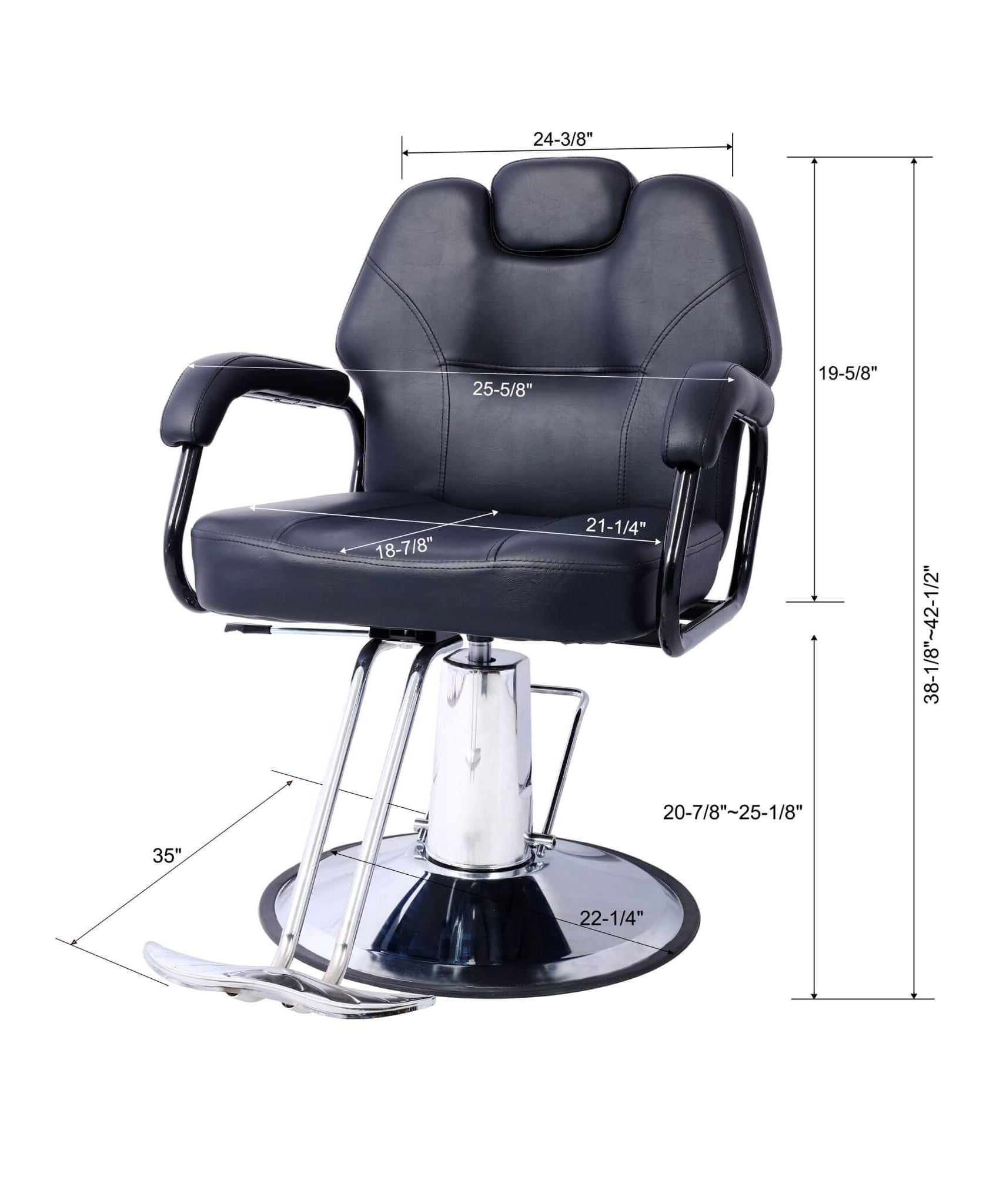 Heavy-Duty All-Purpose Ultra-Comfortable Hydraulic Reclining Barber Chair For Salons And Barber Shops (SAK97418)