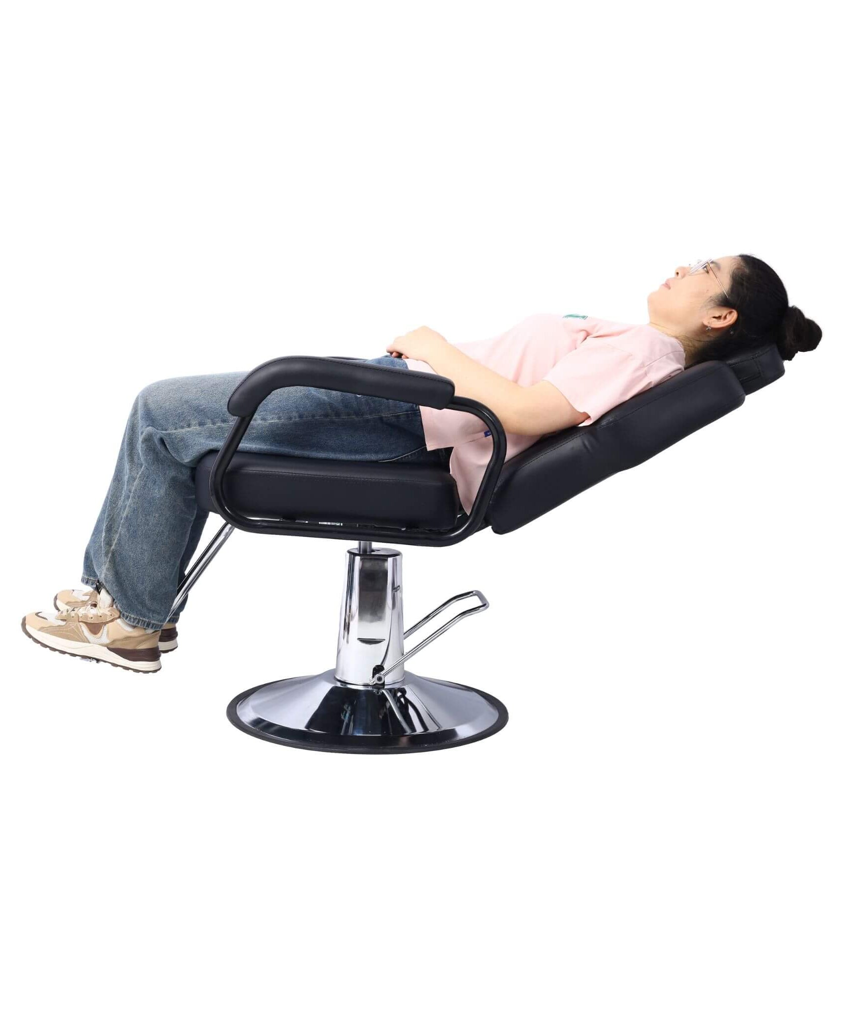Heavy-Duty All-Purpose Ultra-Comfortable Hydraulic Reclining Barber Chair For Salons And Barber Shops (SAK97418)