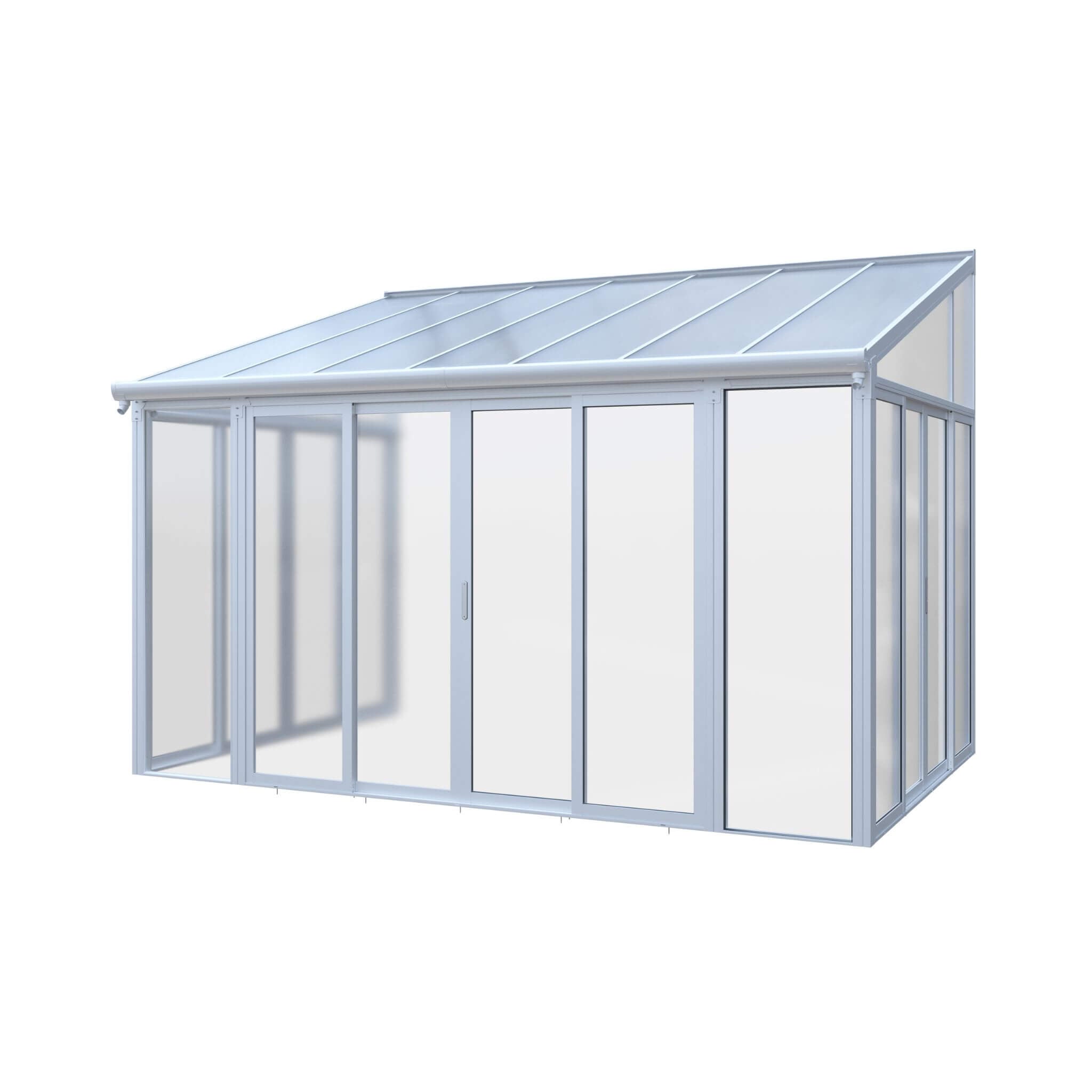 [10X14FT] Alora Lumina Heavy-Duty All-Season Aluminum Alloy Patio Sunroom With 3 Lockable Sliding Doors (SAK62713)