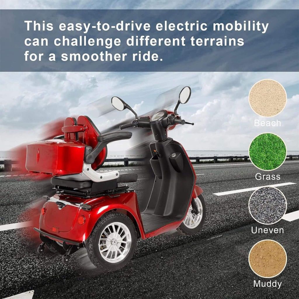 Zvg Heavy-Duty 800W All-Terrain Electric Powered Mobility Scooter For Seniors & Adults (SAK96314)