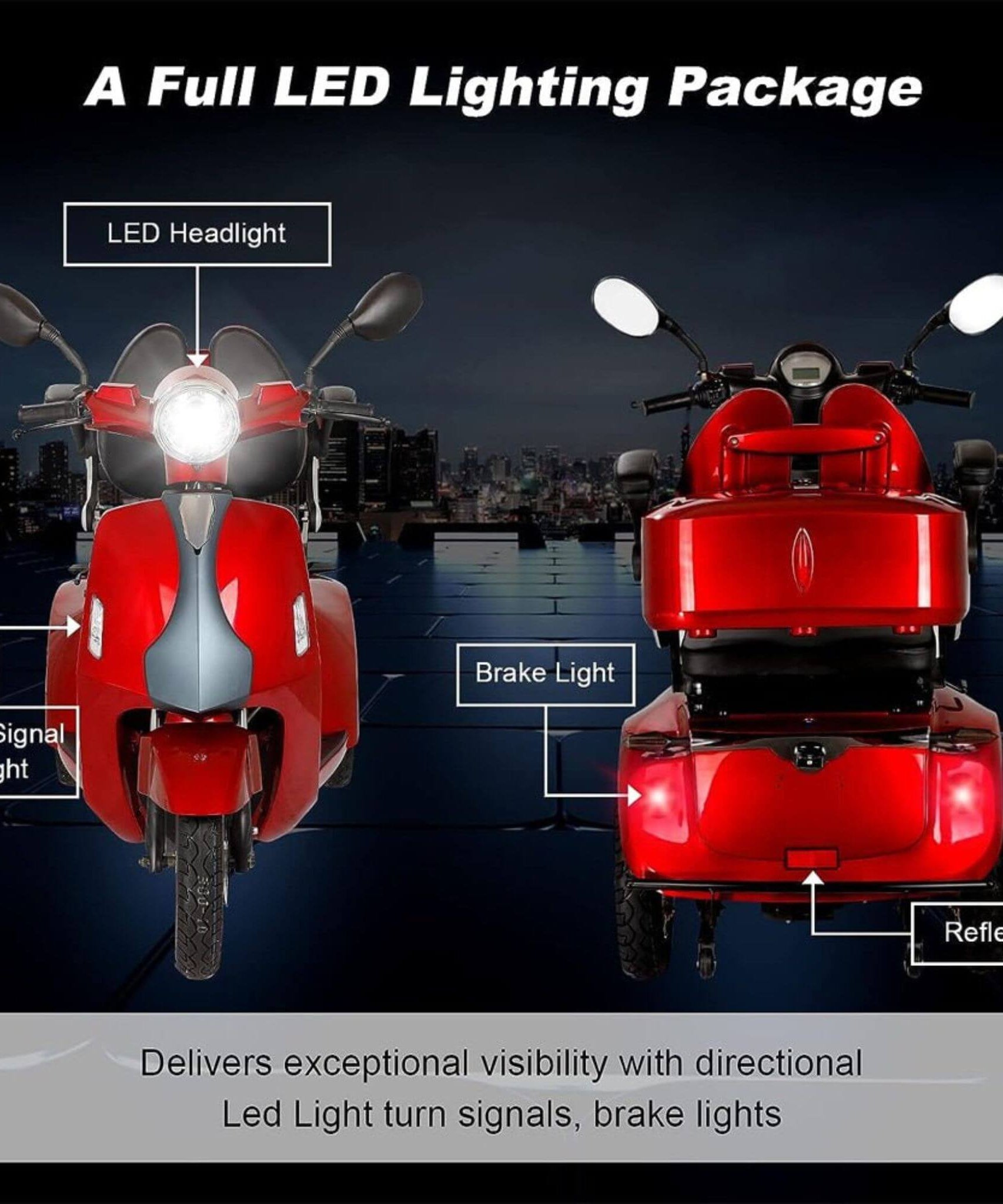 Zvg Heavy-Duty 800W All-Terrain Electric Powered Mobility Scooter For Seniors & Adults (SAK96314)