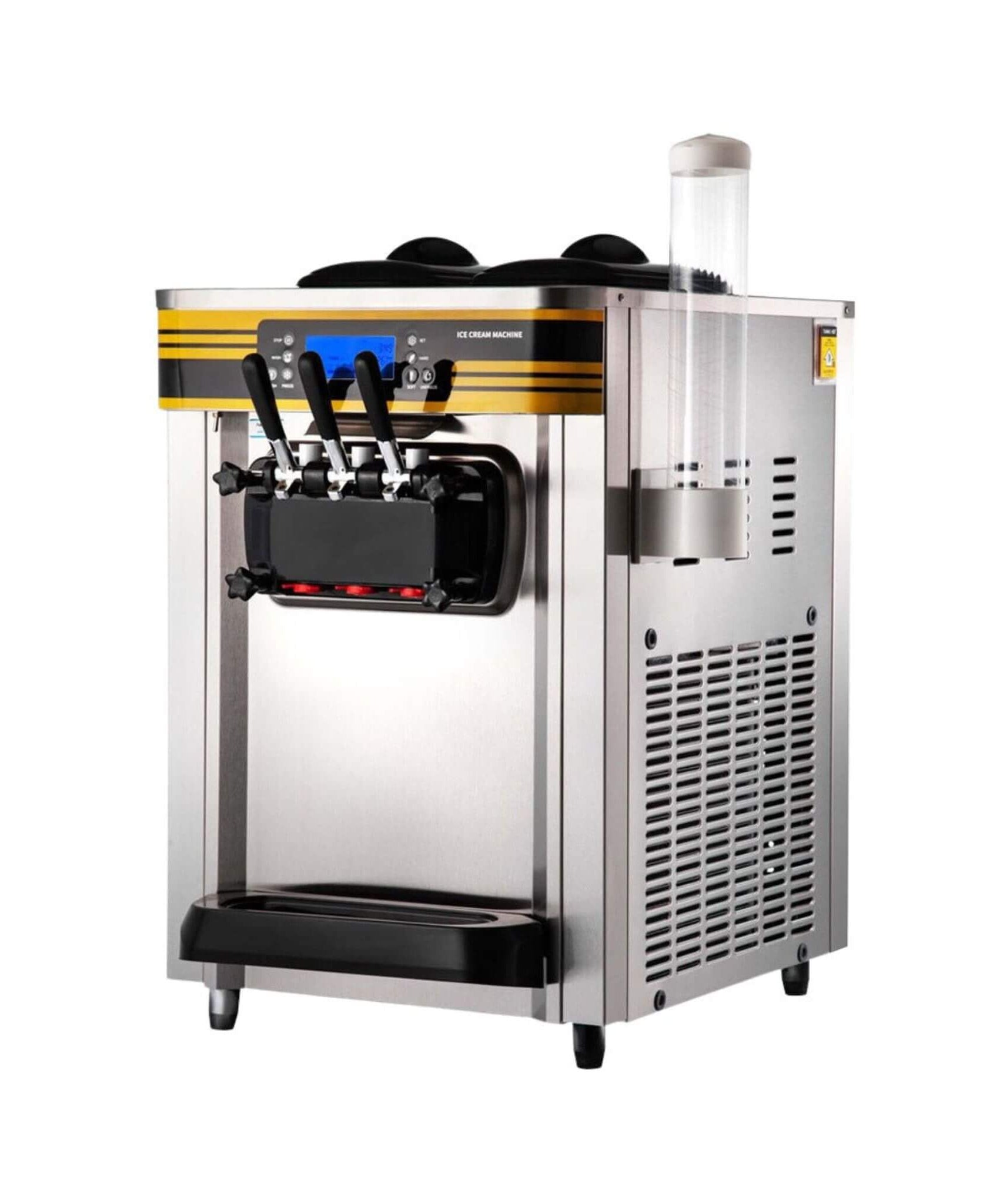 Heavy-Duty Commercial 3-Flavor 2350W Countertop Soft Serve Ice Cream Maker Machine (SAK63972)