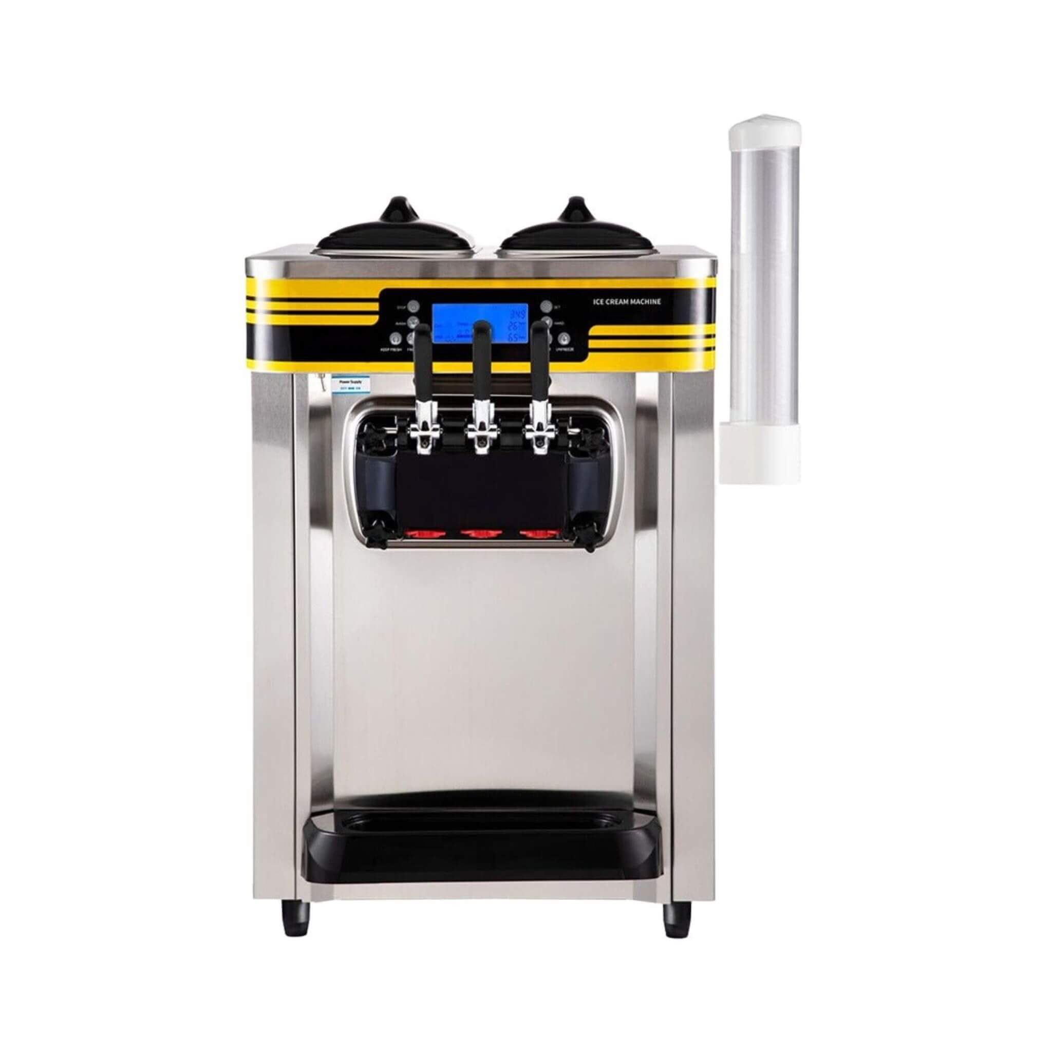 Heavy-Duty Commercial 3-Flavor 2350W Countertop Soft Serve Ice Cream Maker Machine (SAK63972)