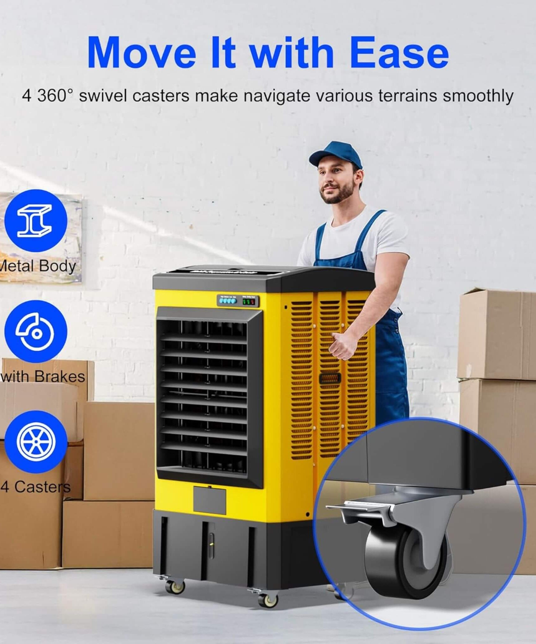 Heavy-Duty Commercial 3-Speed Outdoor Windowless Swamp Cooler (SAK20579)