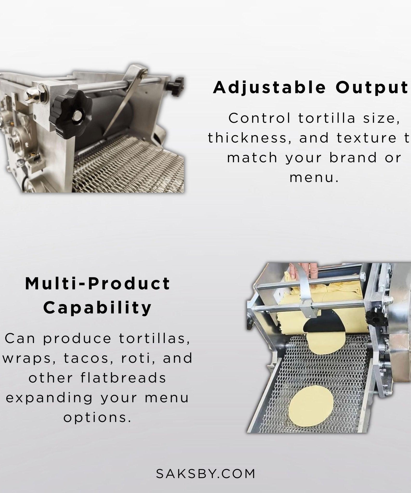 Heavy-Duty Commercial Automatic Corn Tortilla Making Machine (SAK60513)