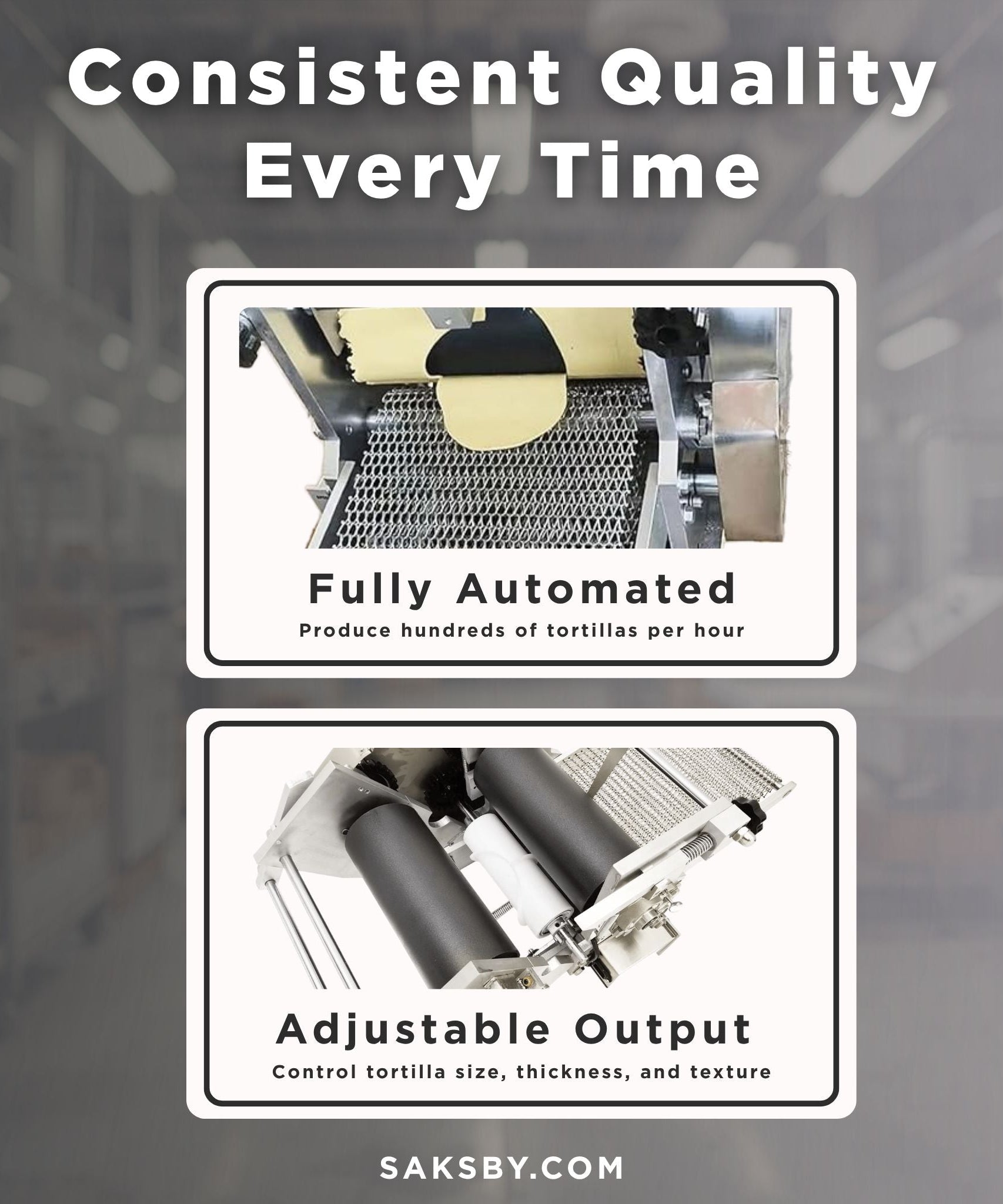 Heavy-Duty Commercial Automatic Corn Tortilla Making Machine (SAK60513)