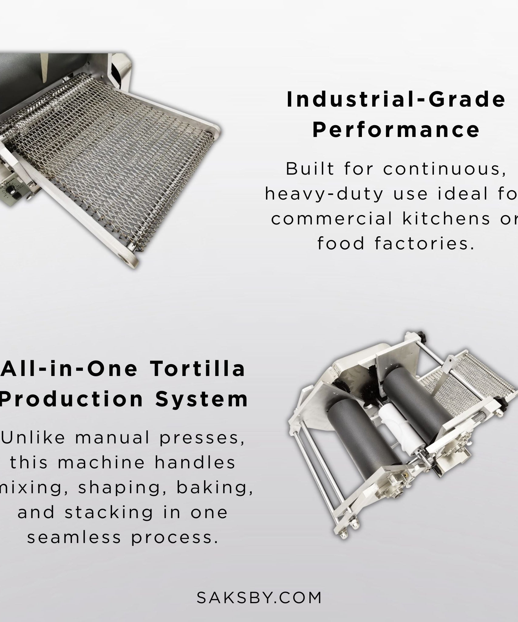 Heavy-Duty Commercial Automatic Corn Tortilla Making Machine (SAK60513)