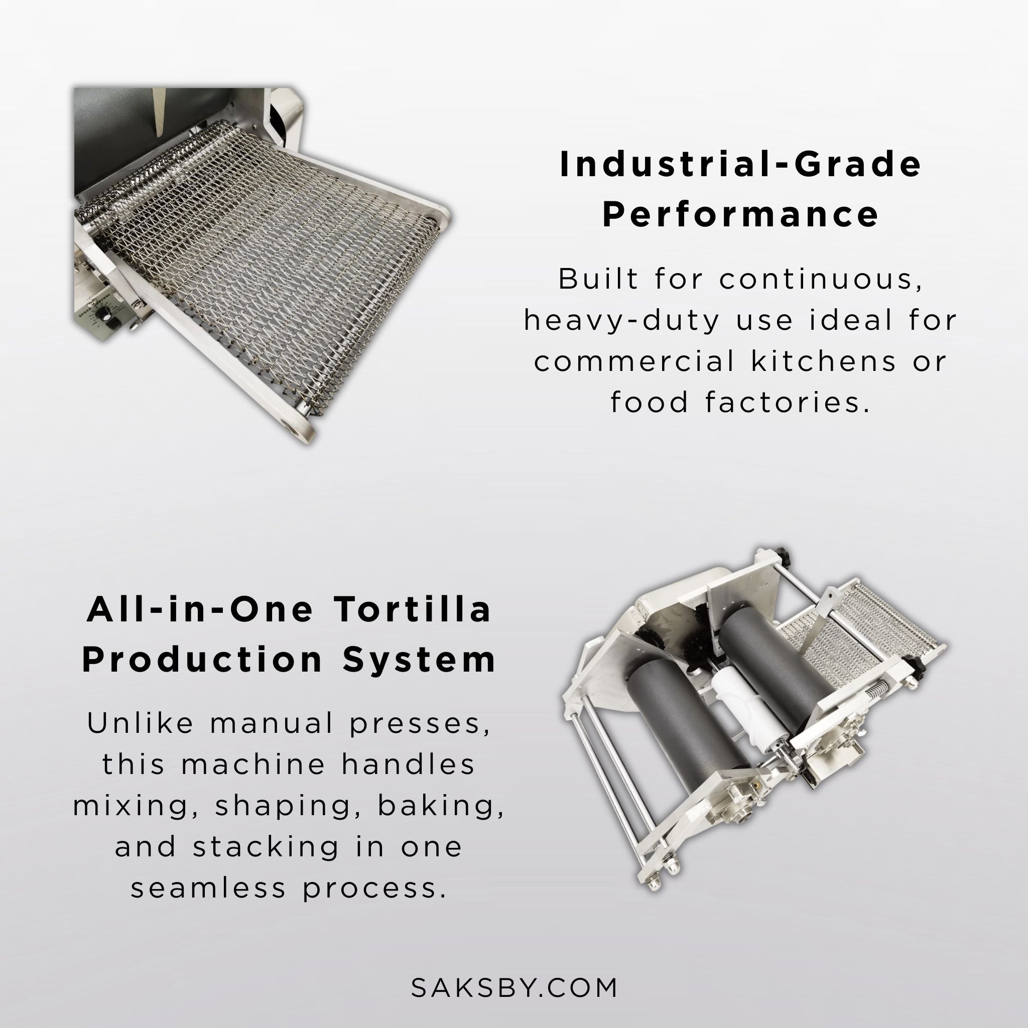 Heavy-Duty Commercial Automatic Corn Tortilla Making Machine (SAK60513)