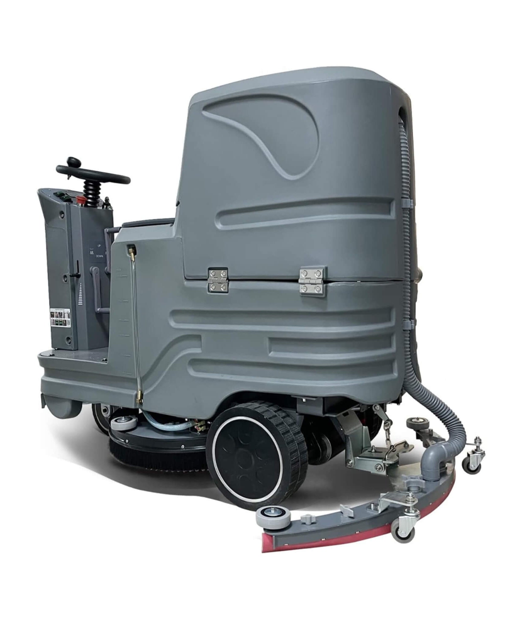 Heavy-Duty Commercial Electric Ride-On Floor Scrubber With 38-Inch Squeegee (SAK91685)
