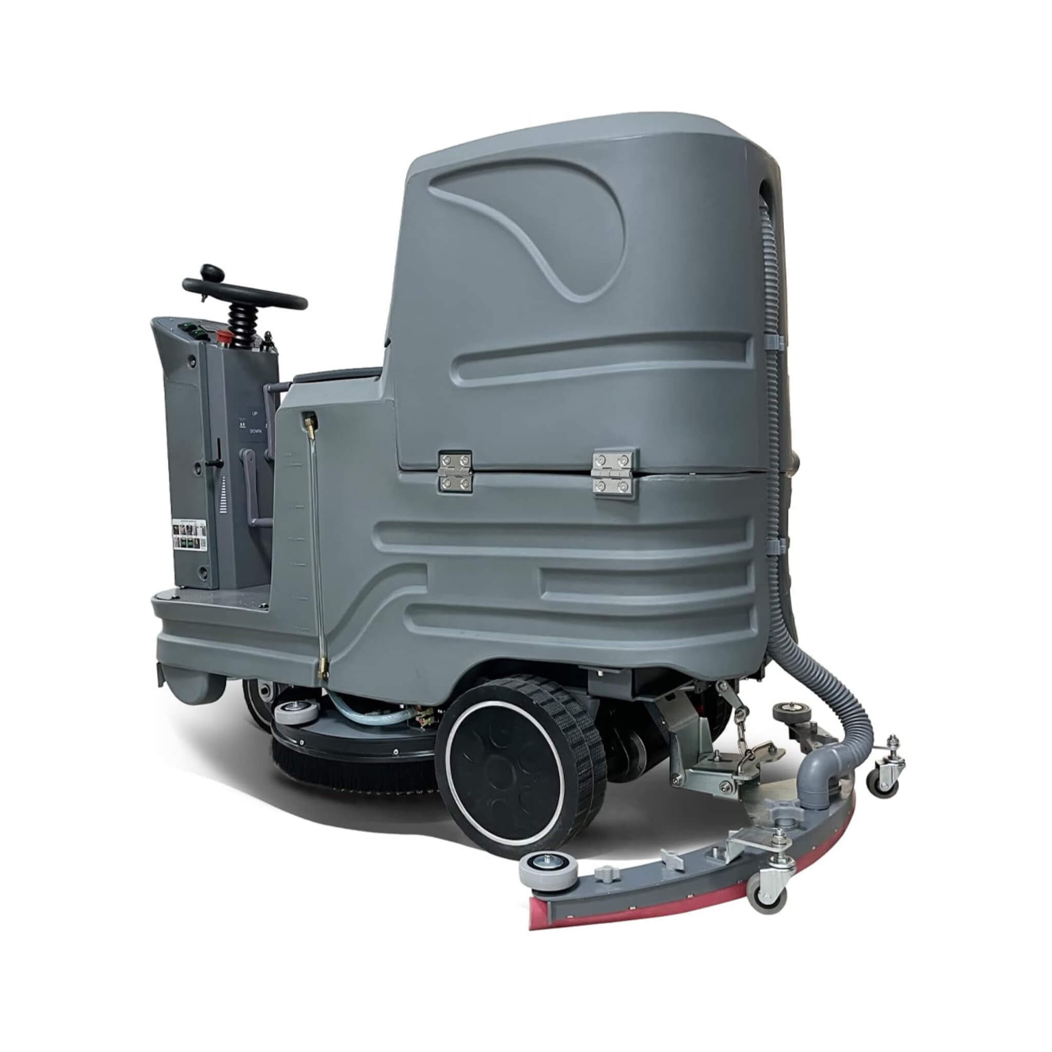 Heavy-Duty Commercial Electric Ride-On Floor Scrubber With 38-Inch Squeegee (SAK91685)