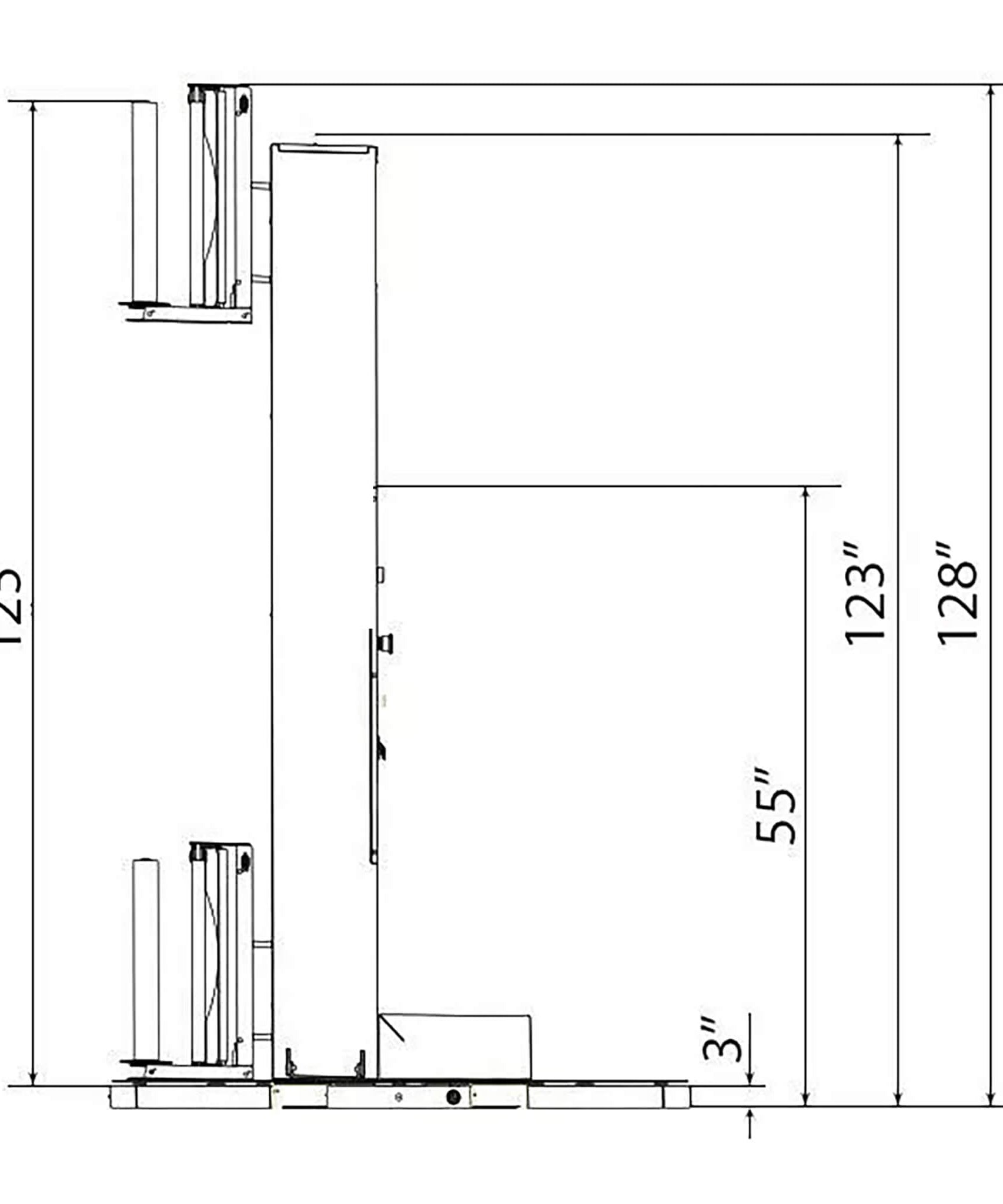 Hochleistungs-Gewerbe-Palettenkarussell-Schrumpfwickel-Skid-Drehtischmaschine (SAK62410)
