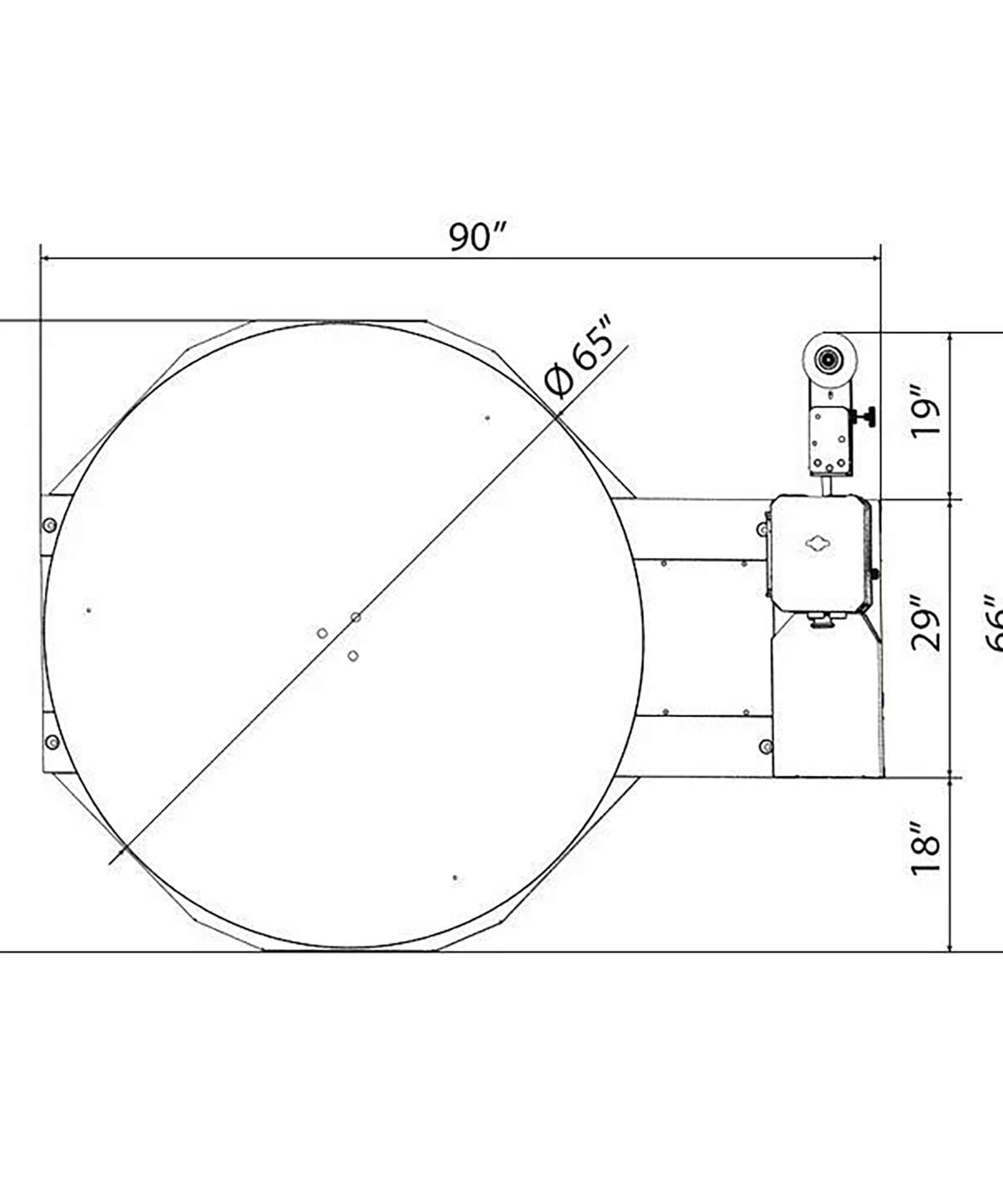 Hochleistungs-Gewerbe-Palettenkarussell-Schrumpfwickel-Skid-Drehtischmaschine (SAK62410)
