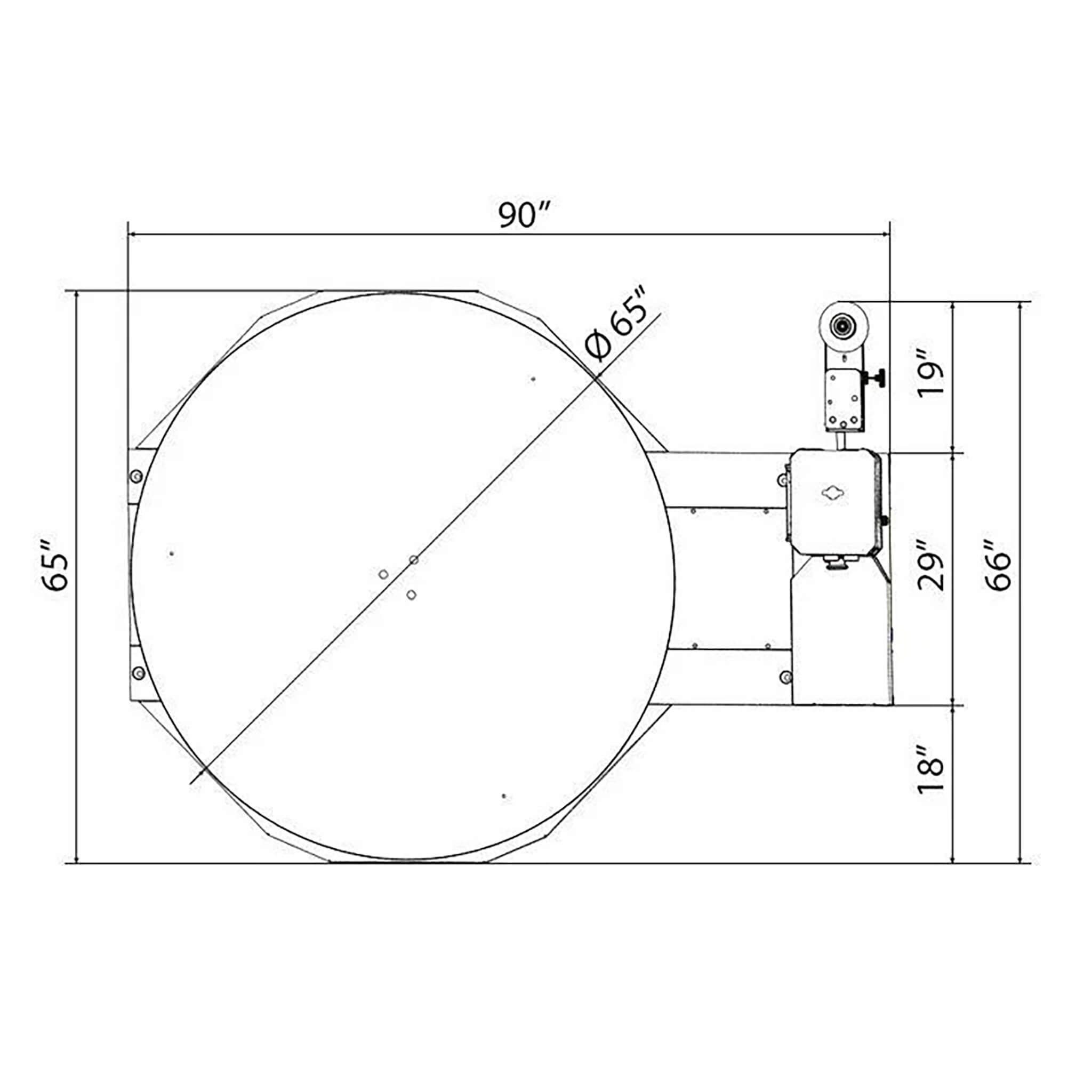 Hochleistungs-Gewerbe-Palettenkarussell-Schrumpfwickel-Skid-Drehtischmaschine (SAK62410)