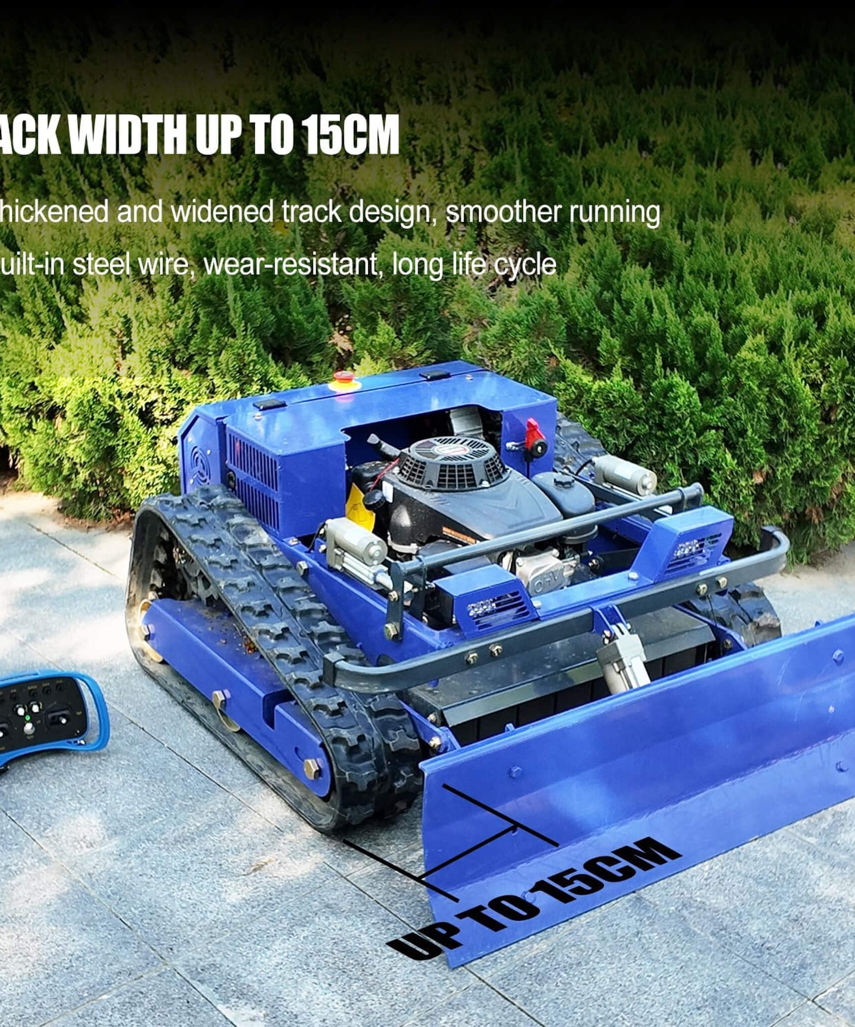 Heavy-Duty Commercial Remote-Controlled Lawn Mower With Snow Plow (SAK85214)