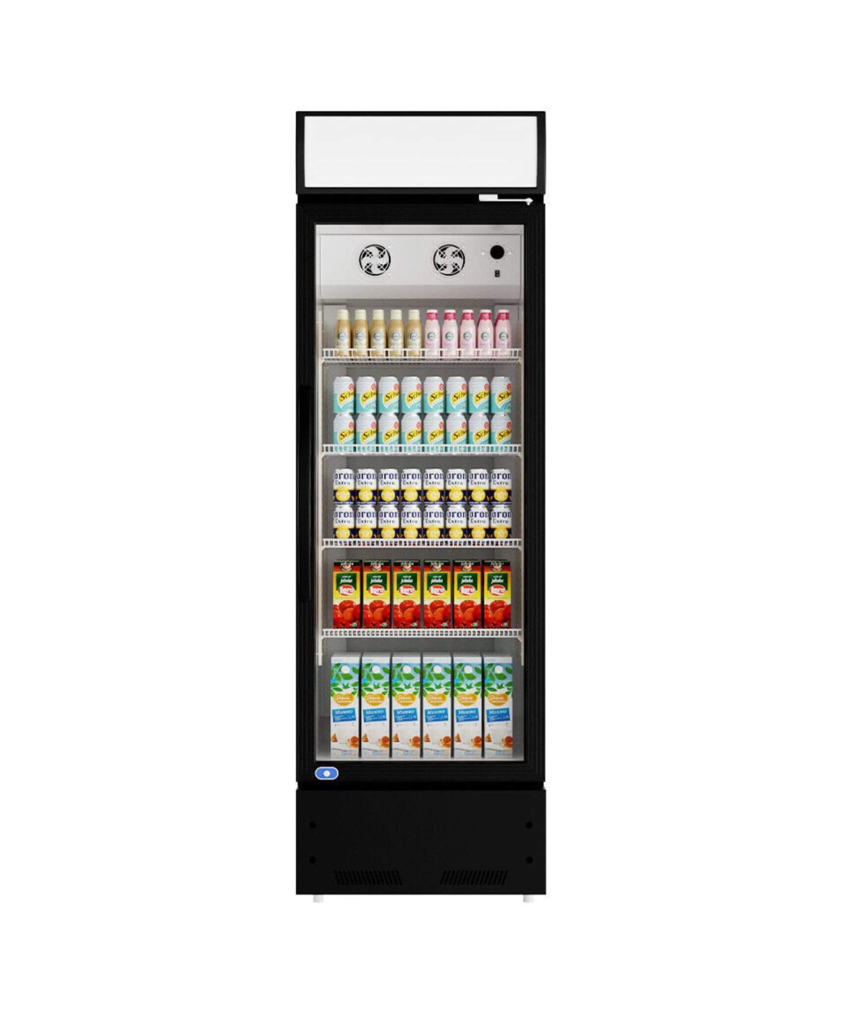 Heavy-Duty 23-Inch Commercial Single Glass Door Refrigerator With LED Lights (SAK43533)
