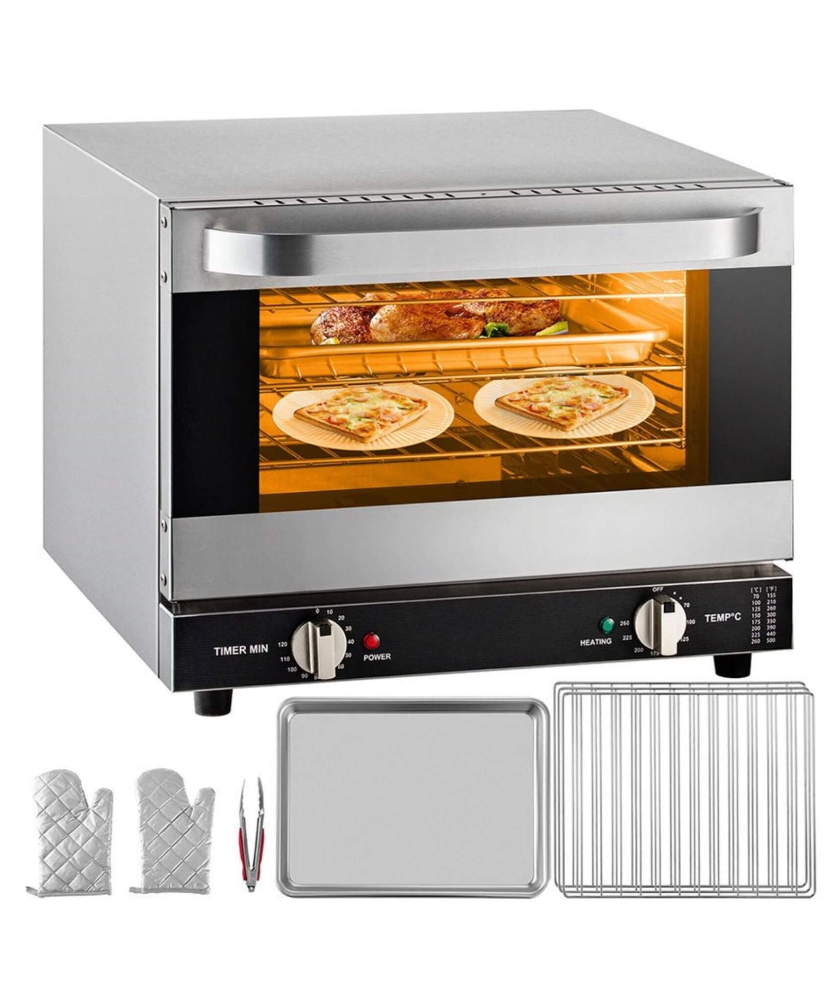 Heavy-Duty Commercial Stainless Steel Countertop Convection Toaster Oven (SAK51683)