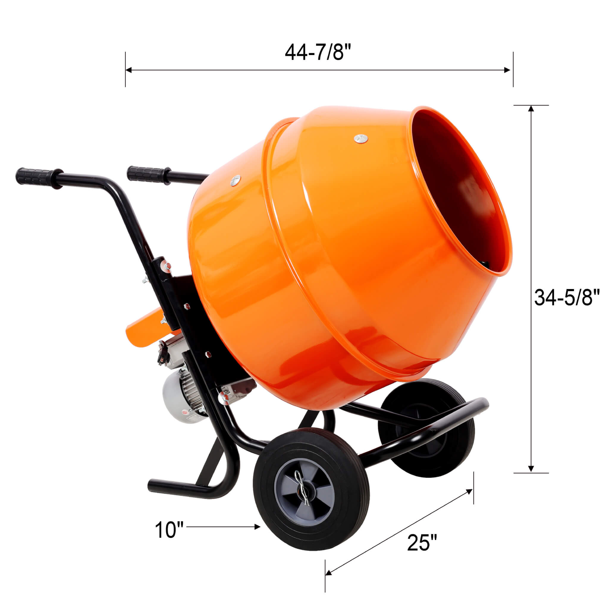 Heavy-Duty CSA Certified Portable Cement Mixer With 1/2HP Motor, 40GAL (SAK01962)