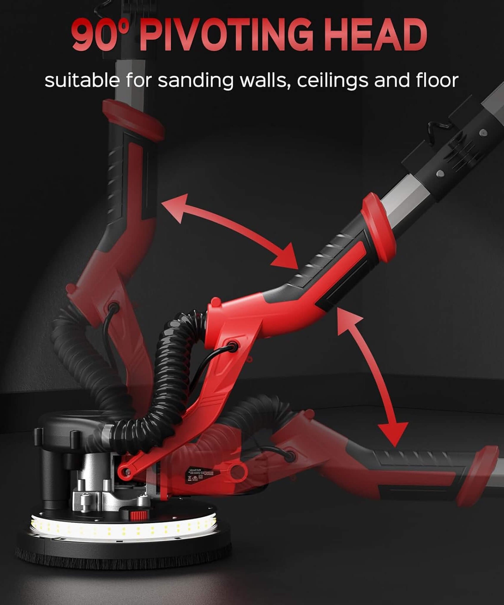 Heavy-Duty Drywall Ceiling Pole Sander Vacuum Tool (SAK93935)