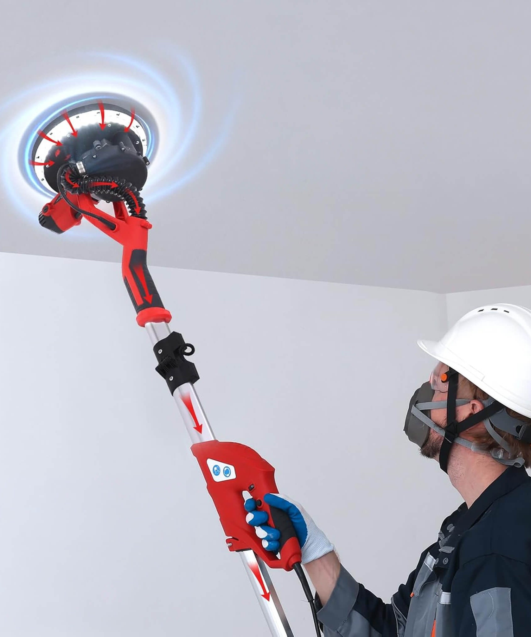 Heavy-Duty Drywall Ceiling Pole Sander Vacuum Tool (SAK93935)