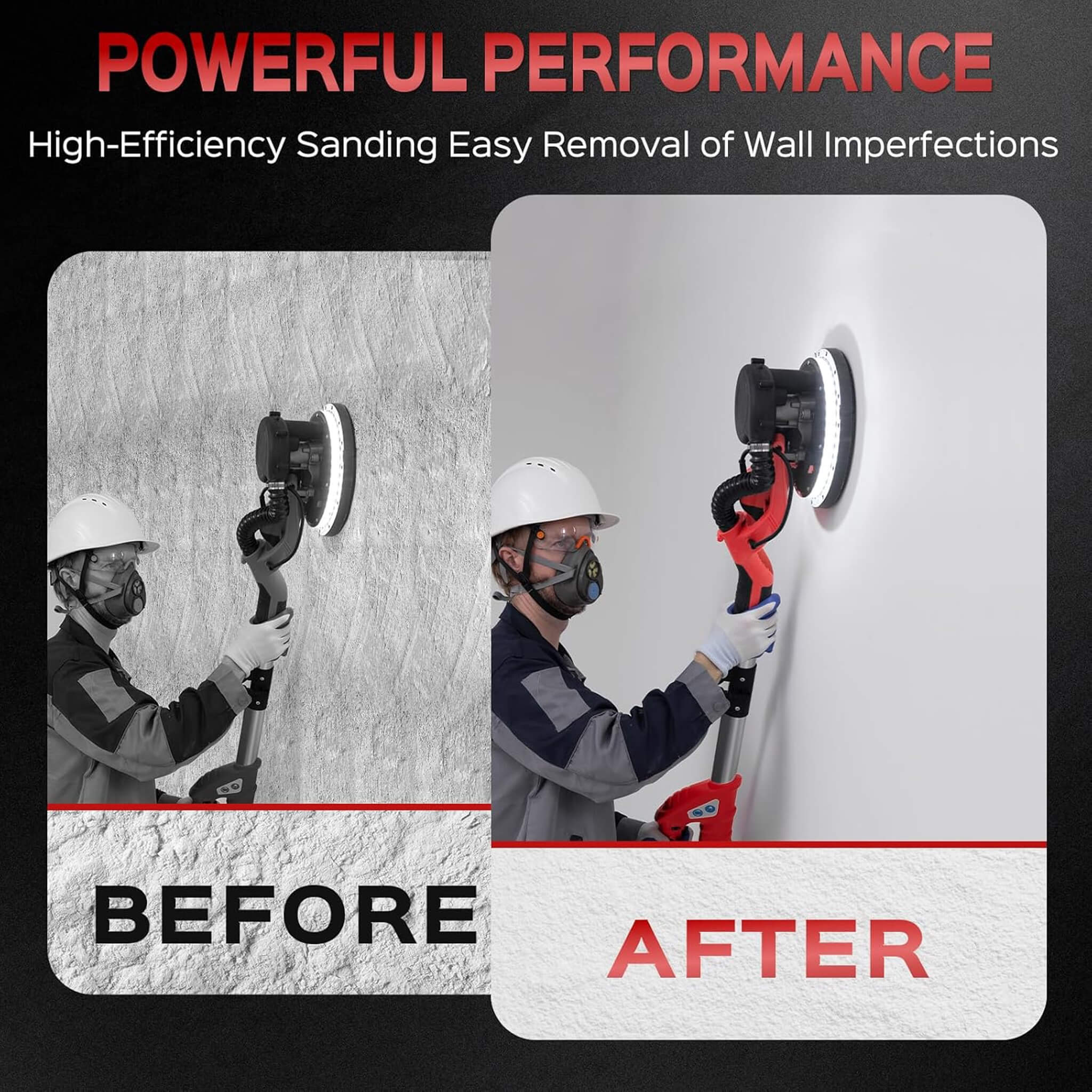 Heavy-Duty Drywall Ceiling Pole Sander Vacuum Tool (SAK93935)