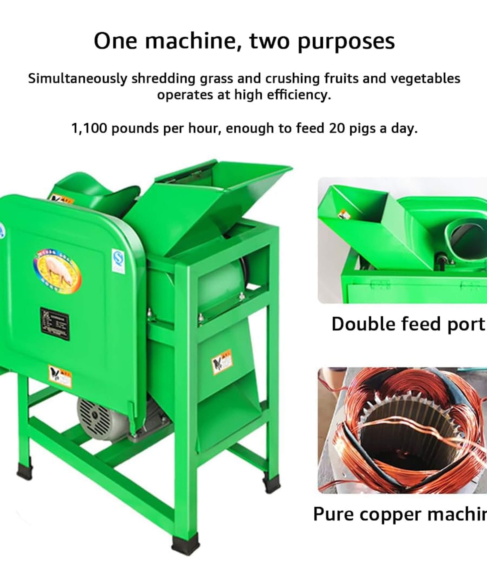 Heavy-Duty Electric Commercial Forage Harvester Hay Chopper (SAK98740)