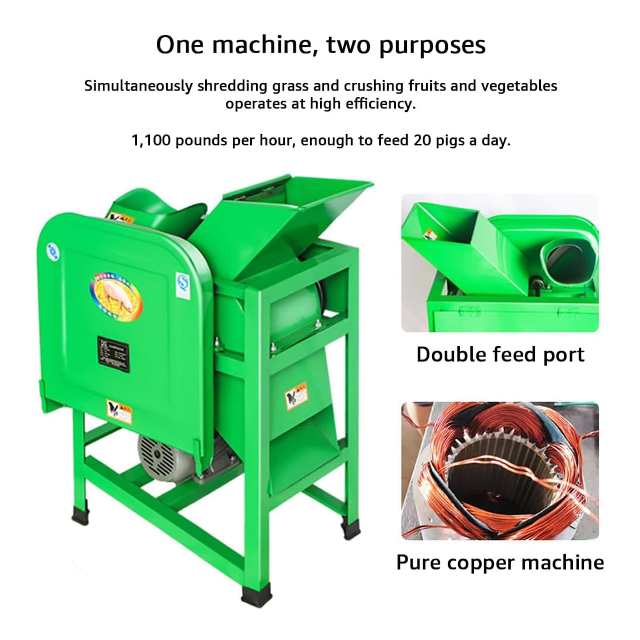Heavy-Duty Electric Commercial Forage Harvester Hay Chopper (SAK98740)