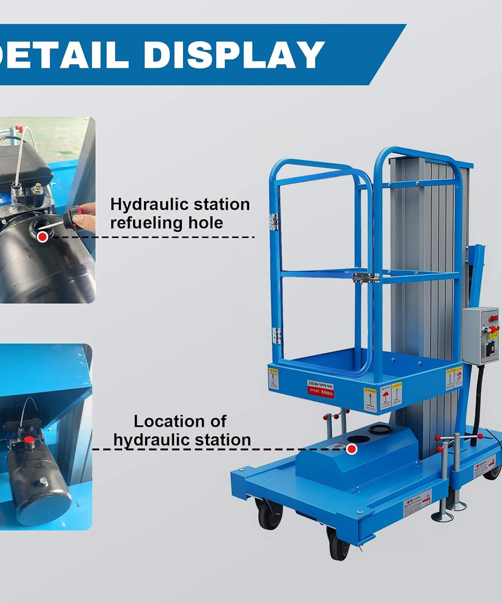 Heavy-Duty Electric Hydraulic Aluminum Mobile Man Lift (SAK20587)