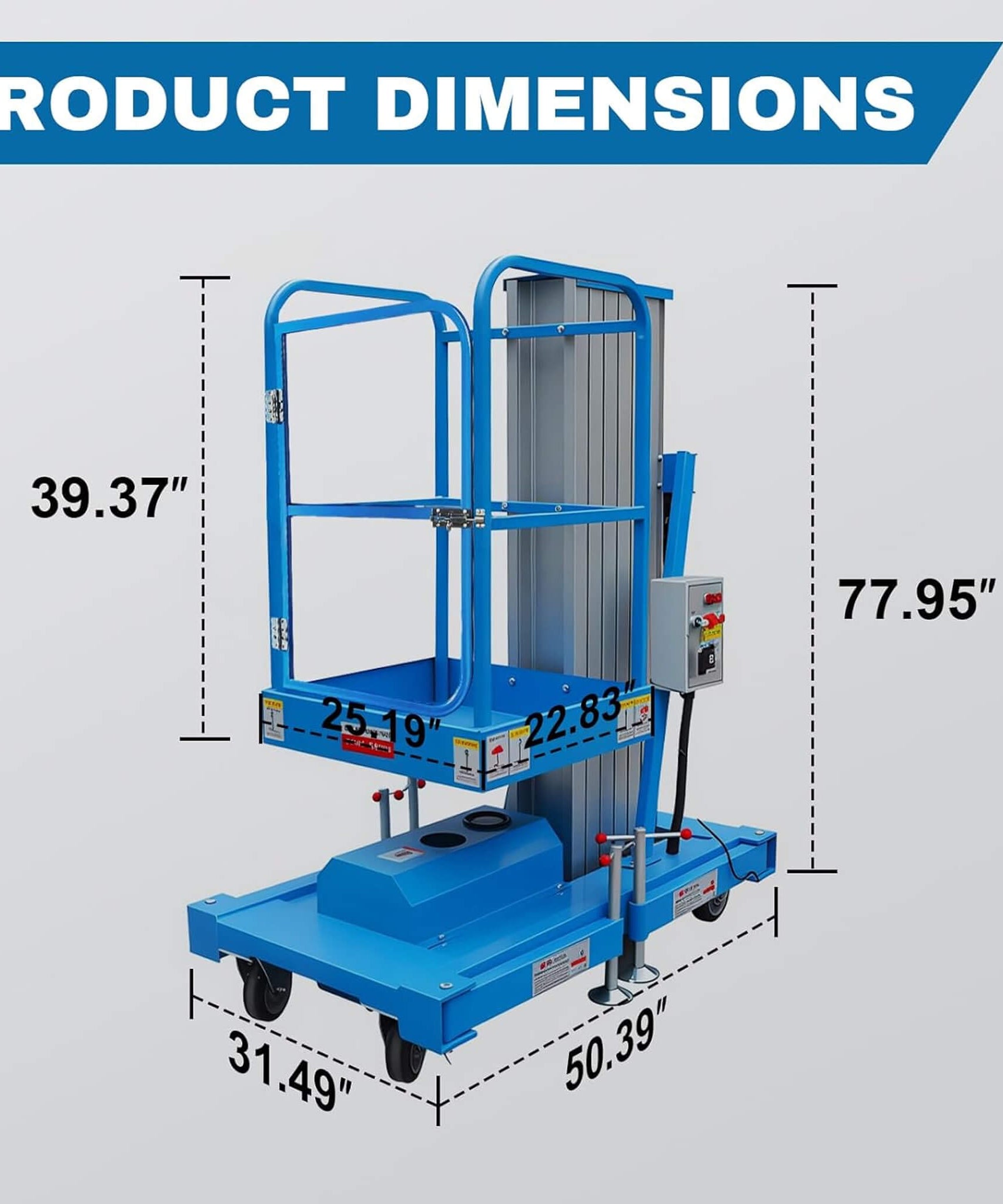 Heavy-Duty Electric Hydraulic Aluminum Mobile Man Lift (SAK20587)