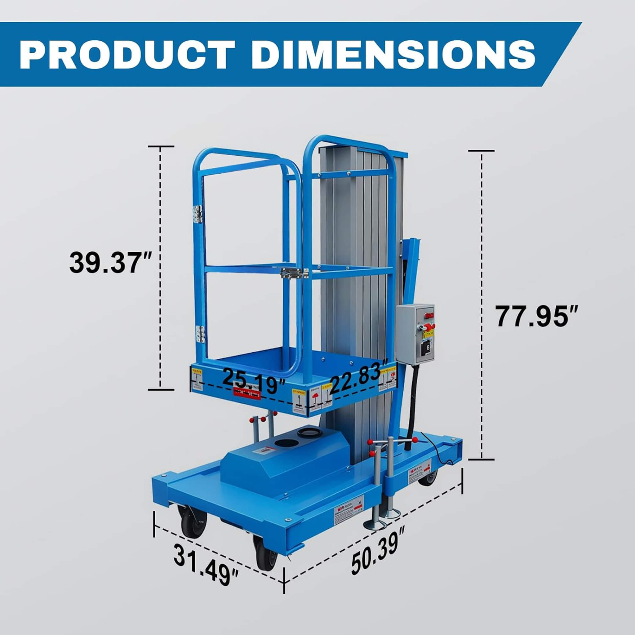 Heavy-Duty Electric Hydraulic Aluminum Mobile Man Lift (SAK20587)