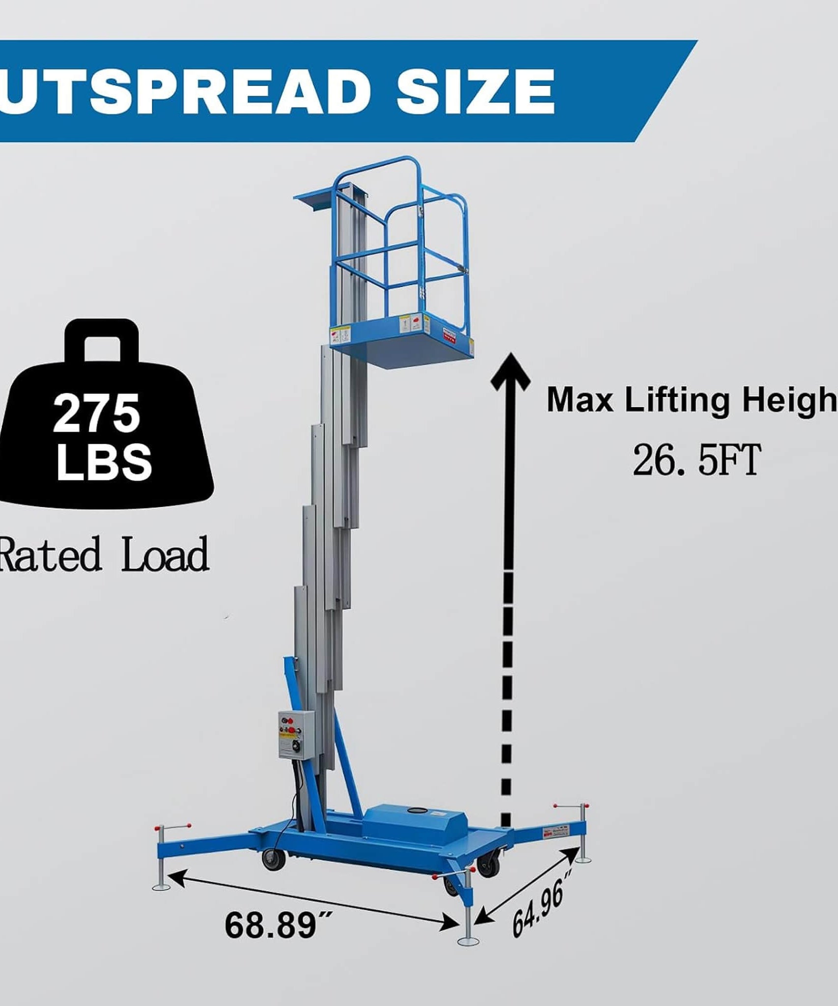 Heavy-Duty Electric Hydraulic Aluminum Mobile Man Lift (SAK20587)