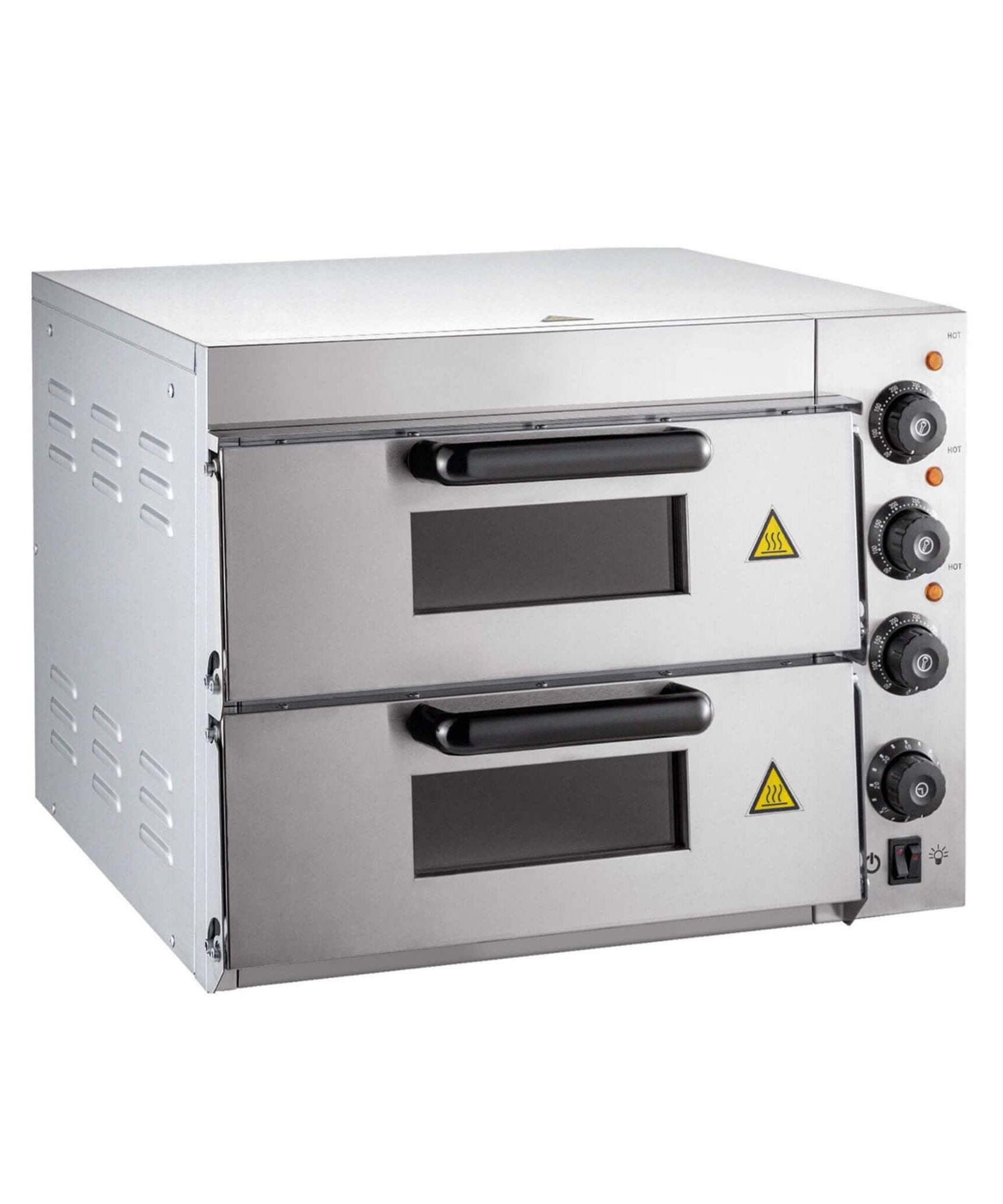 Heavy-Duty Electric 2000W Indoor Commercial Countertop Double Deck Pizza Oven (SAK36147)