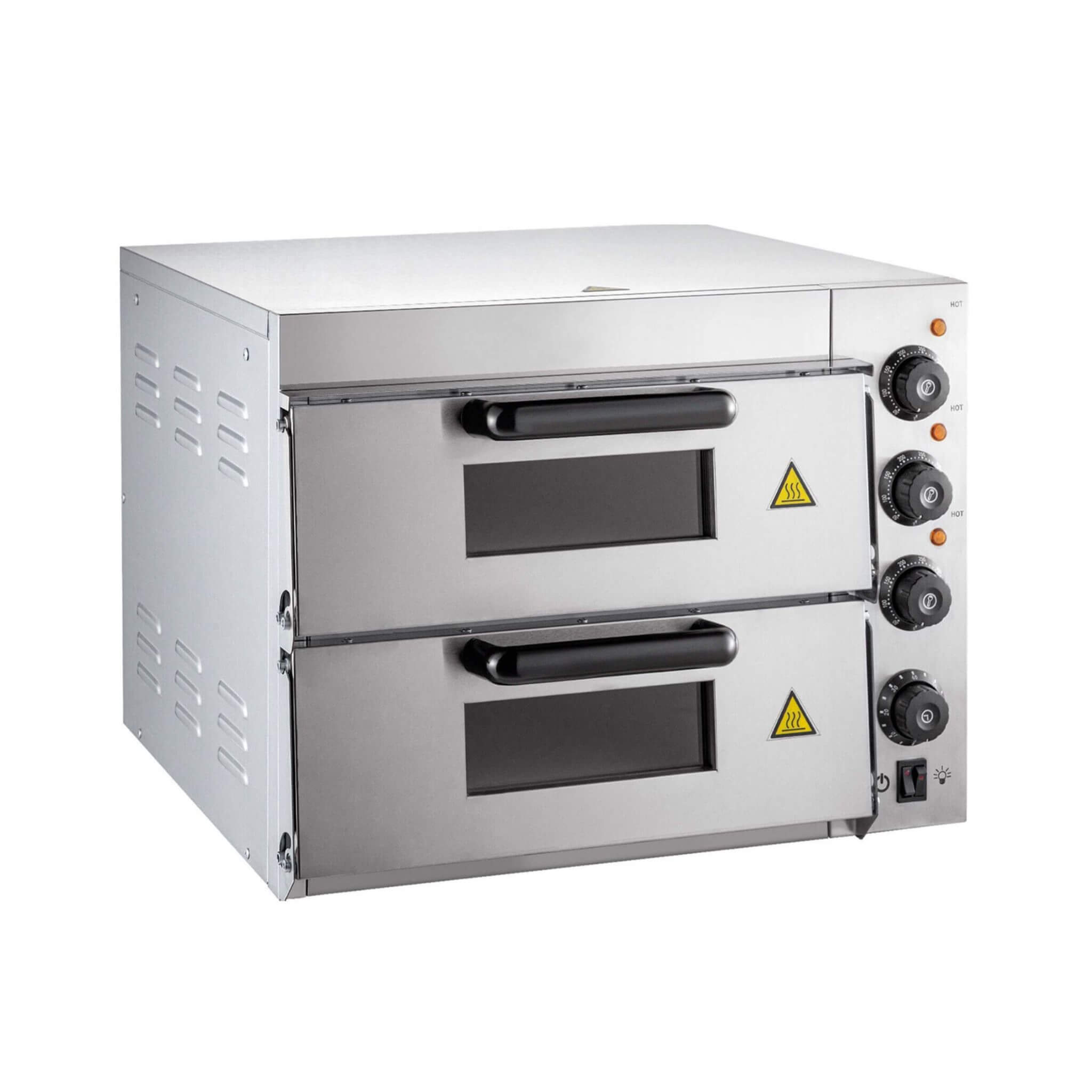 Heavy-Duty Electric 2000W Indoor Commercial Countertop Double Deck Pizza Oven (SAK36147)