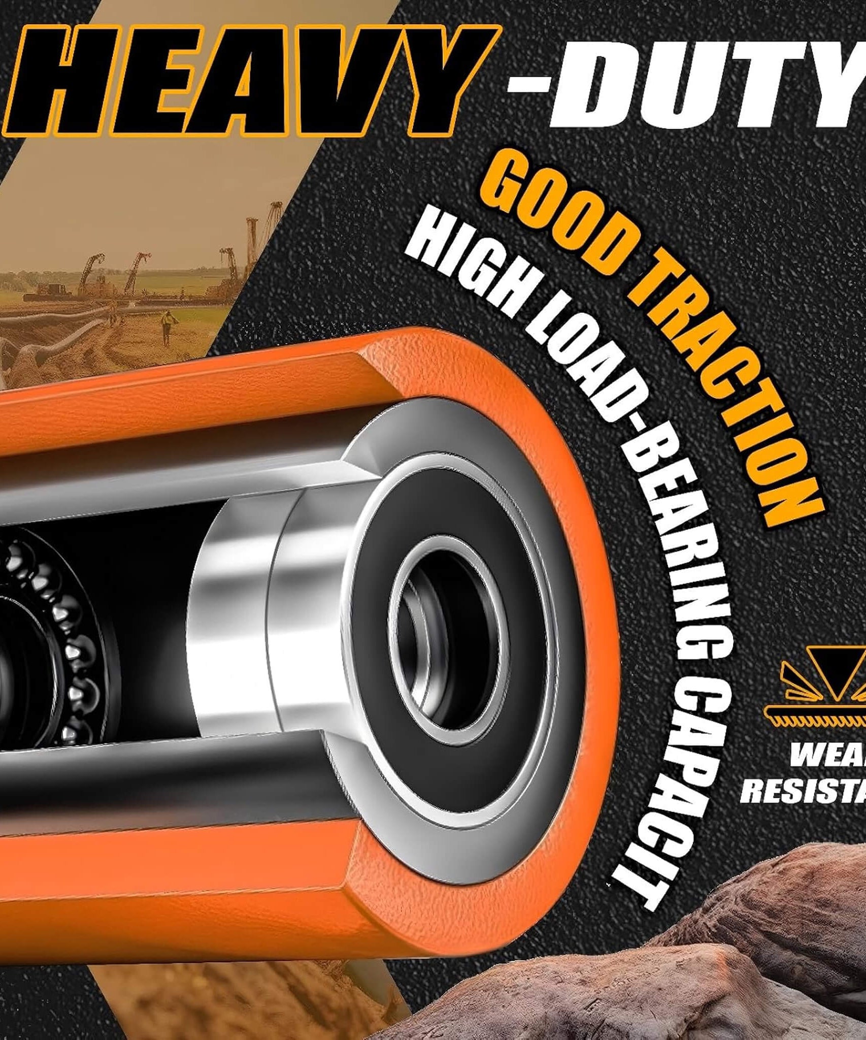 Heavy-Duty Electric Industrial 360-Degree Rotational Mover Skate Dolly (SAK52917)