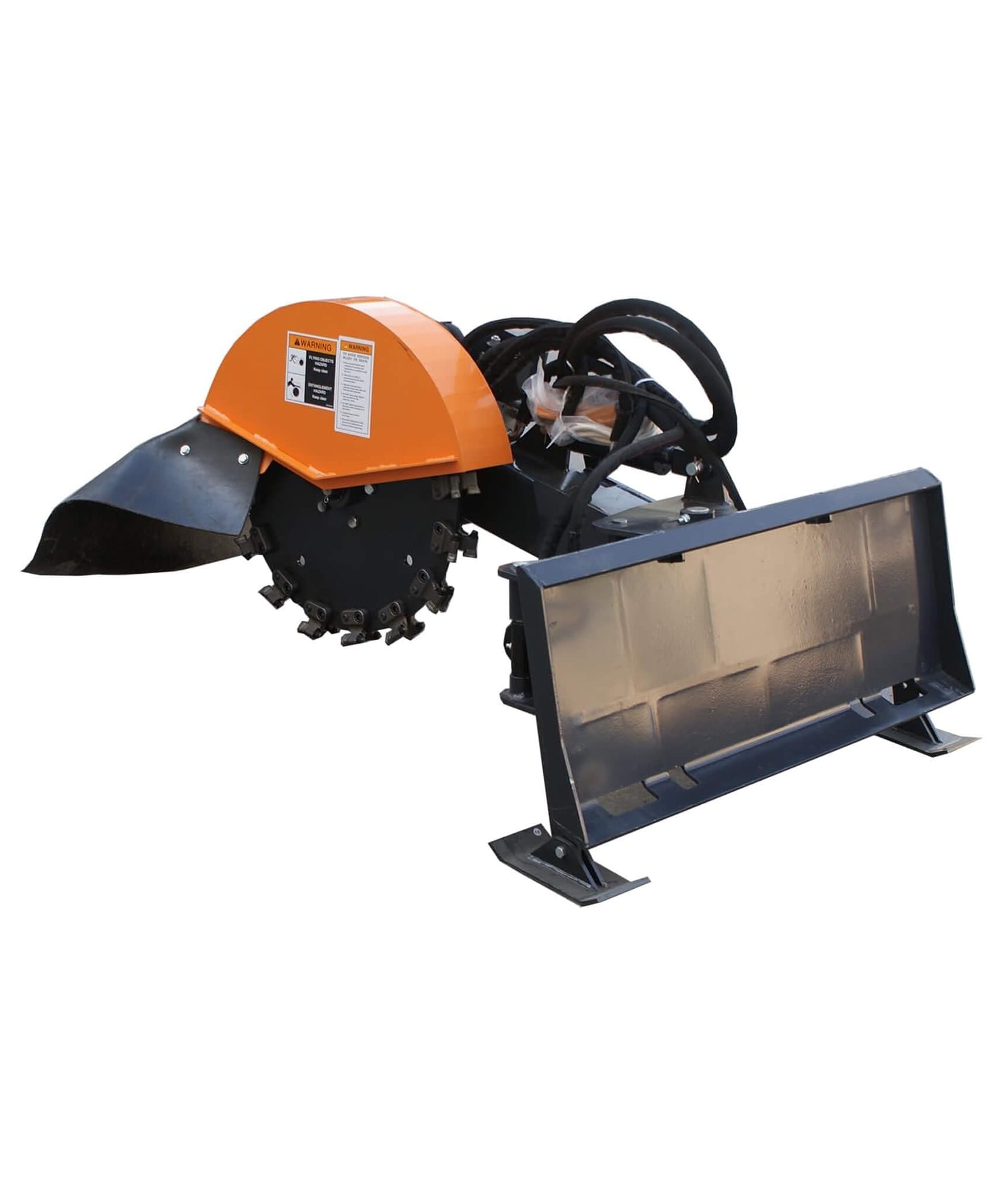 Heavy-Duty Hydraulic Skid Steer Stump Grinder Attachment With 24-Inch Wheel (SAK82954)