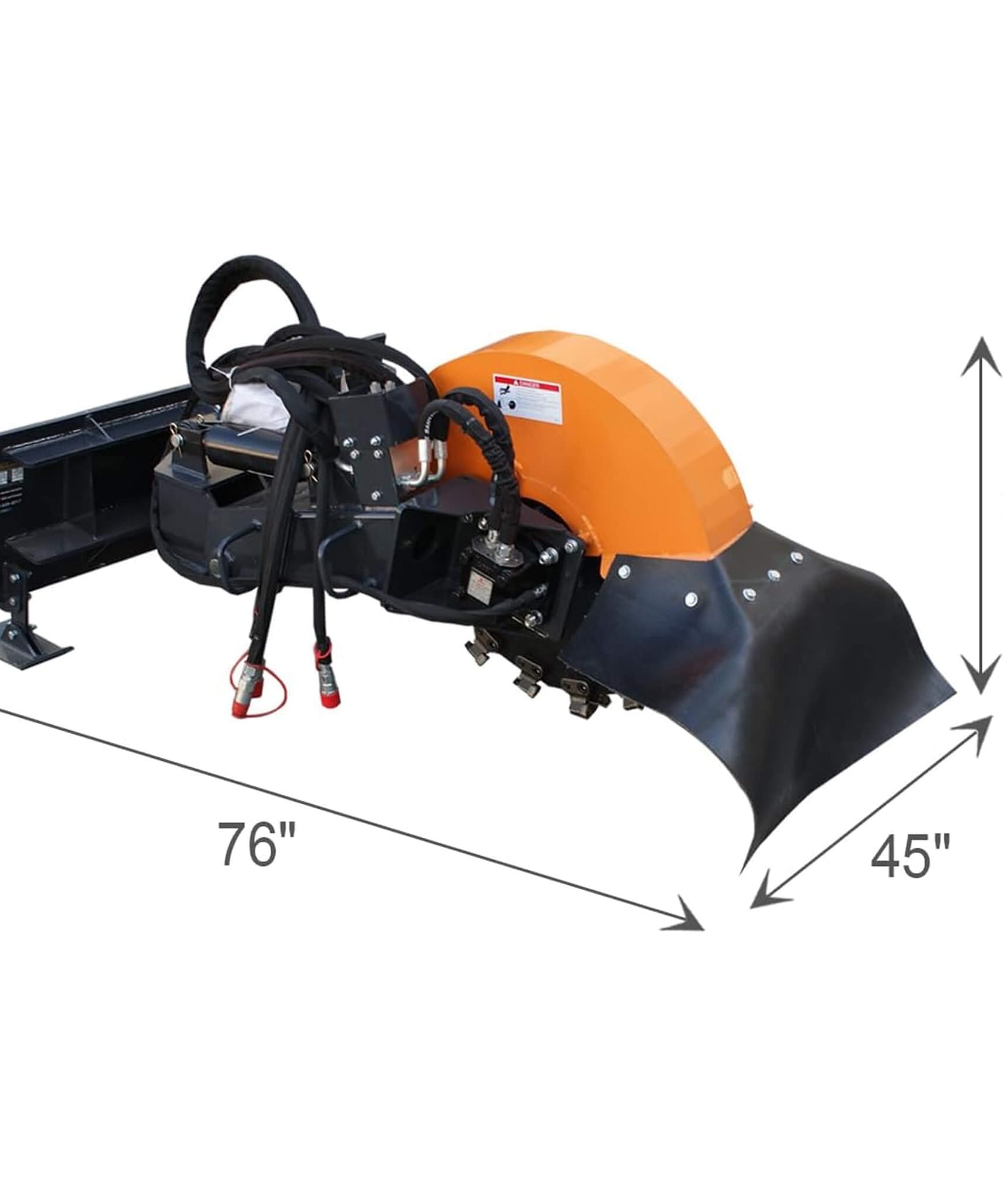 Heavy-Duty Hydraulic Skid Steer Stump Grinder Attachment With 24-Inch Wheel (SAK82954)
