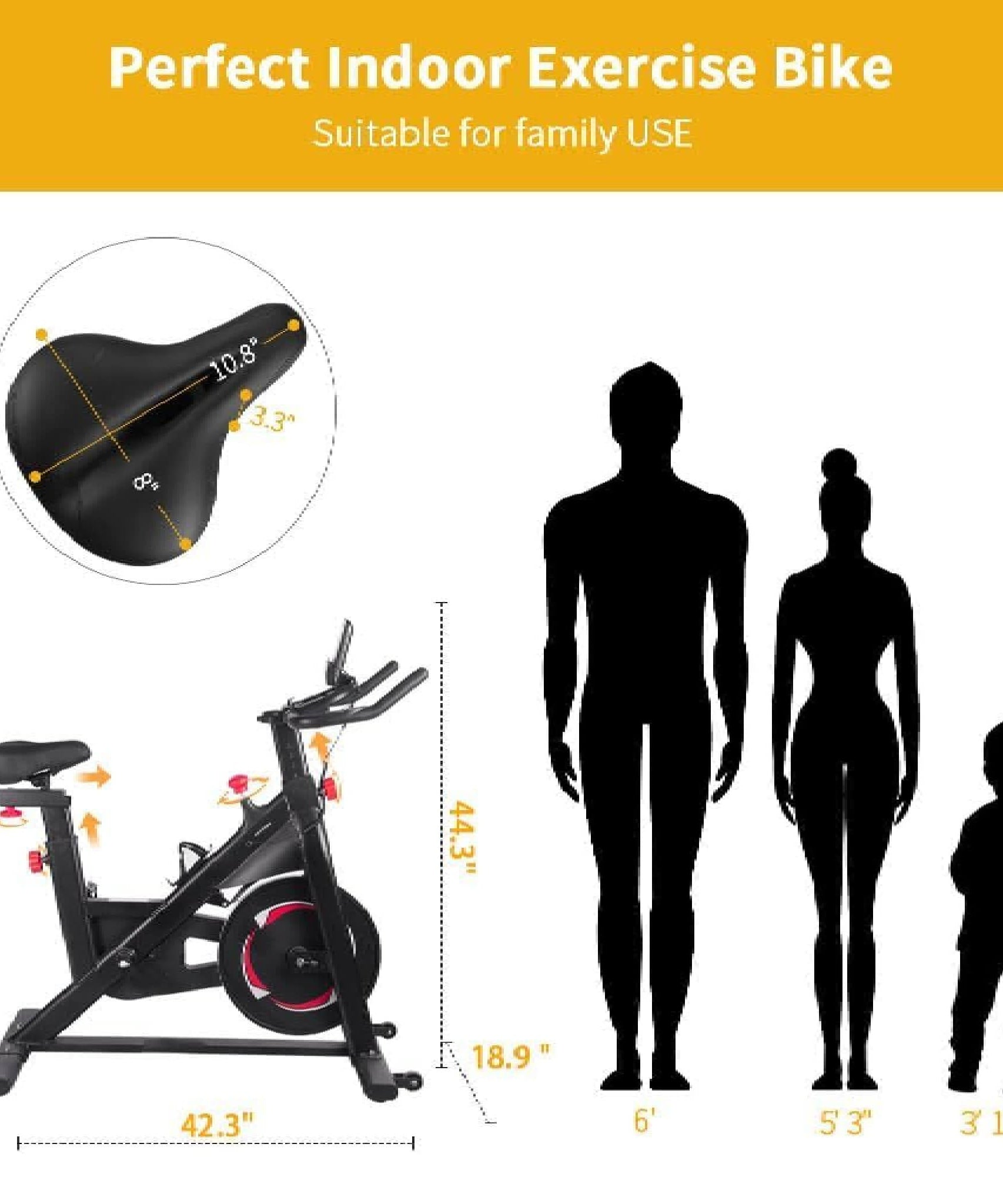 IFast Heavy-Duty Indoor Smart Stationary Fitness Cardio Training Spin Bike For Home Gyms (SAK65195)