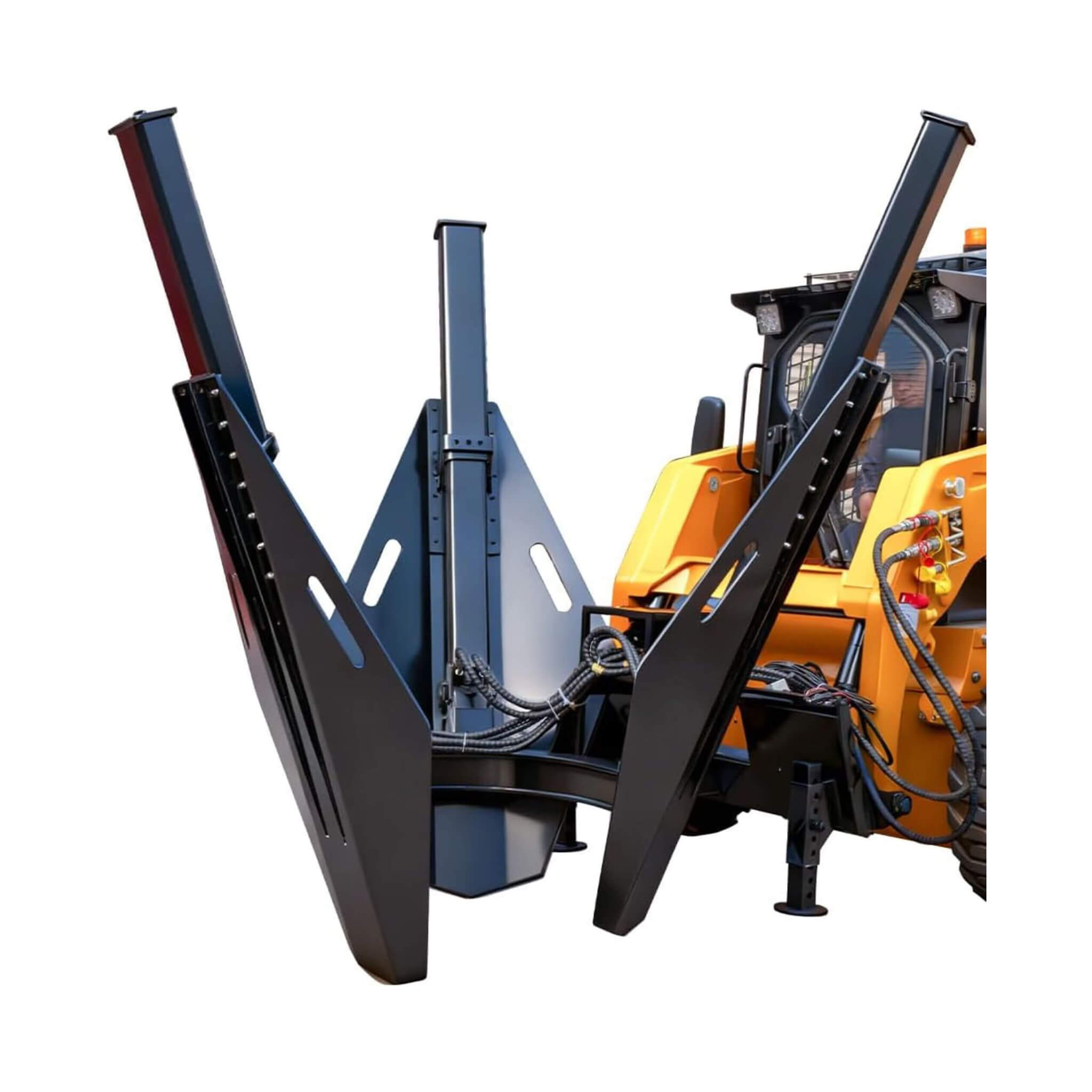 Heavy-Duty Industrial 3-Blade Tree Spade Transplanter Skid Steer Attachment (SAK50296)