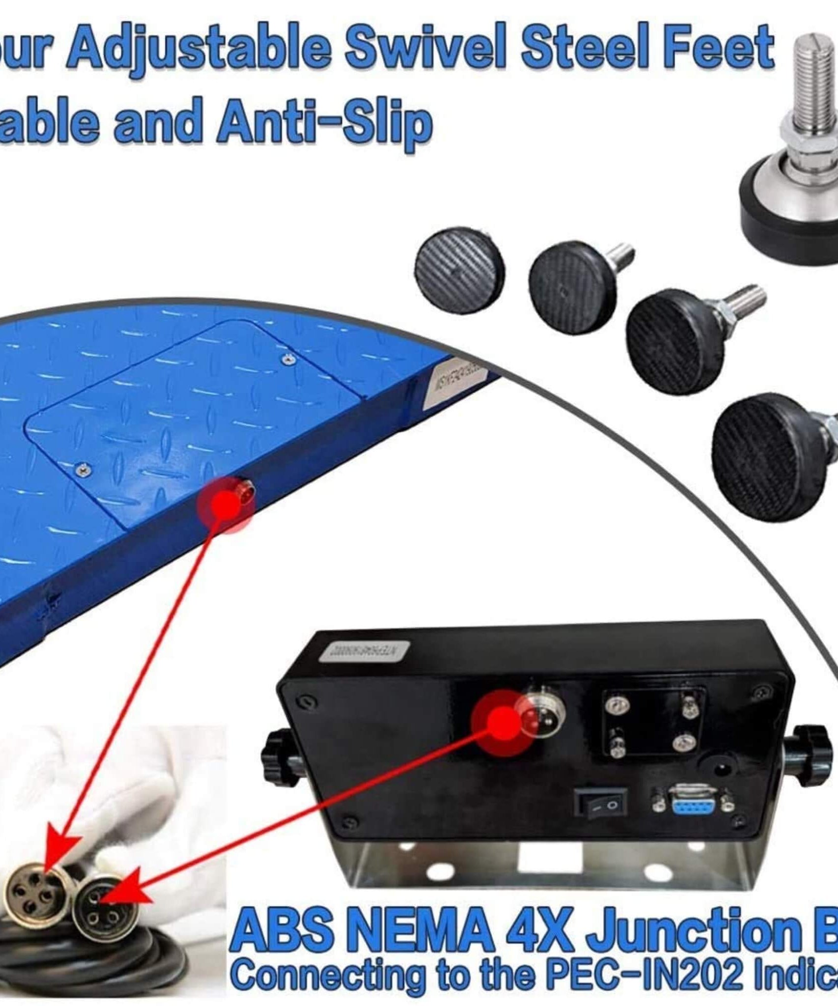 Heavy-Duty Industrial Digital Floor Scale With NETP Indicator (SAK69825)