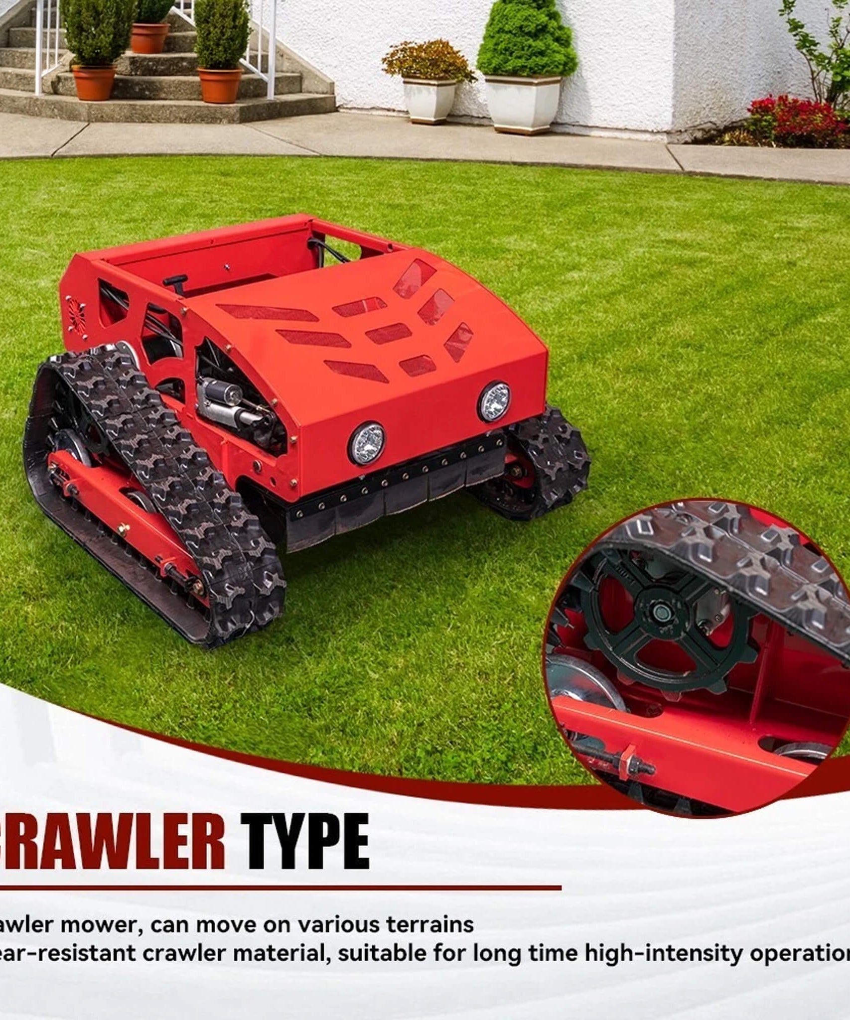 Heavy-Duty Industrial Remote-Controlled Lawn Mower With Adjustable Cutting Height (SAK71239)
