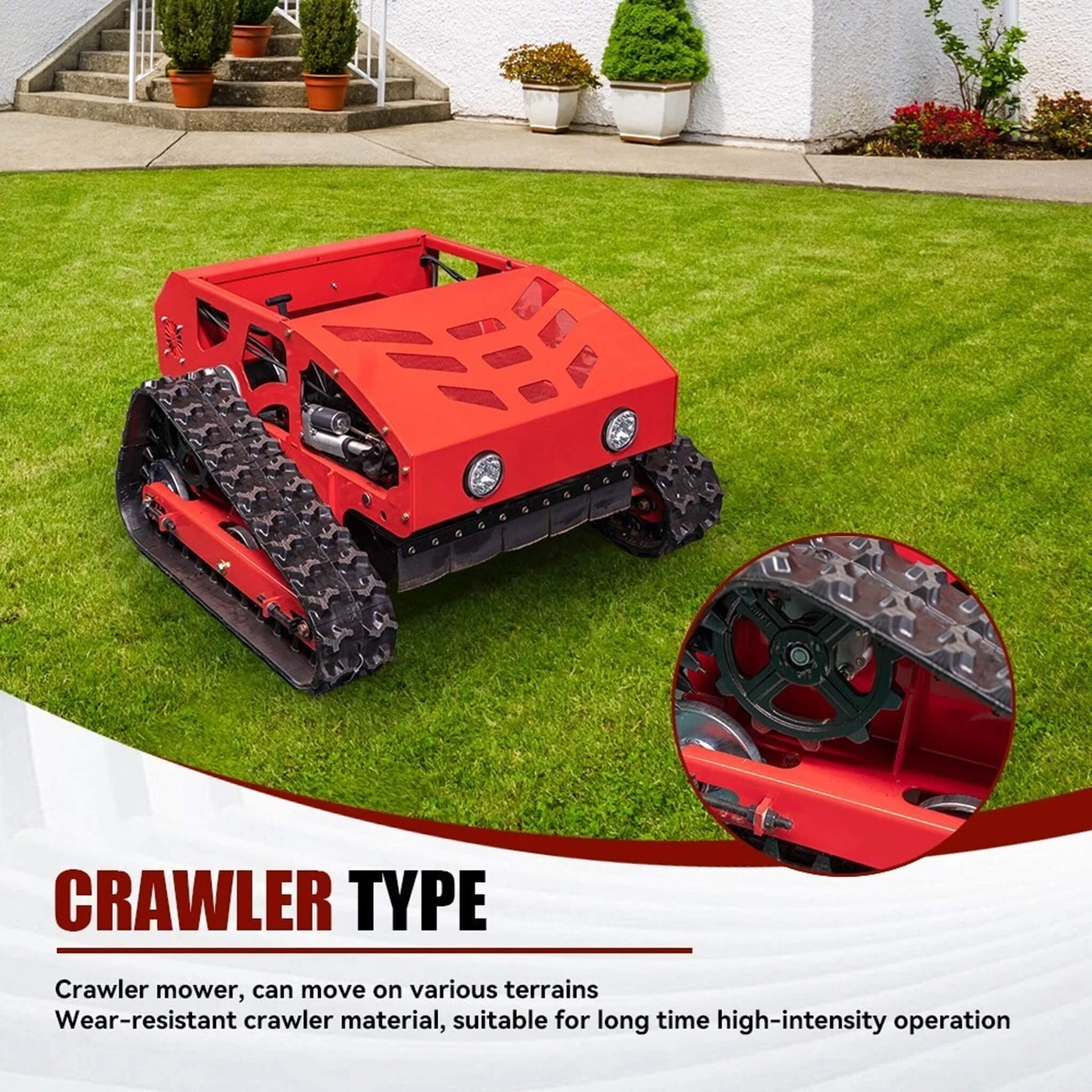 Heavy-Duty Industrial Remote-Controlled Lawn Mower With Adjustable Cutting Height (SAK71239)