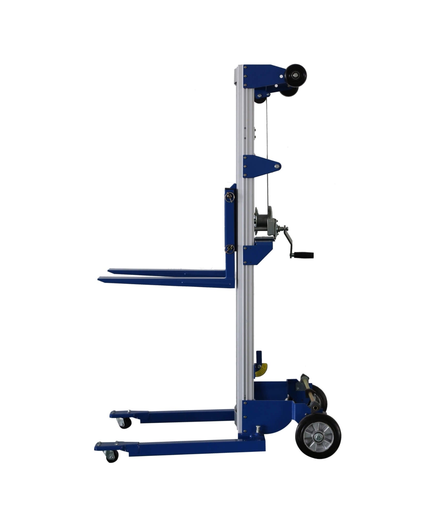 Heavy-Duty Lightweight Manual Hand Crank Straddle Stacker With Adjustable Straddle Legs, 400LBS (SAK94576)