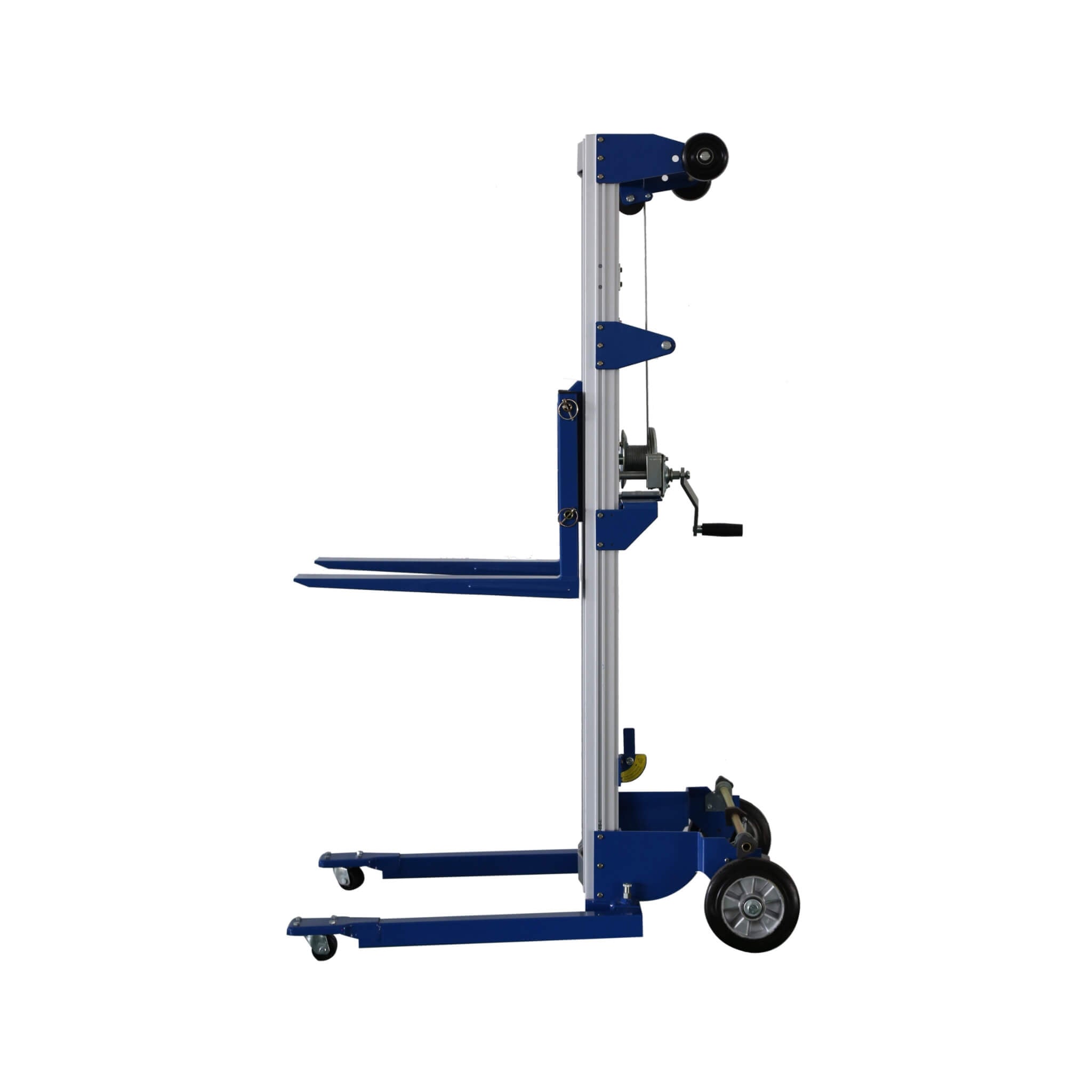Heavy-Duty Lightweight Manual Hand Crank Straddle Stacker With Adjustable Straddle Legs, 400LBS (SAK94576)