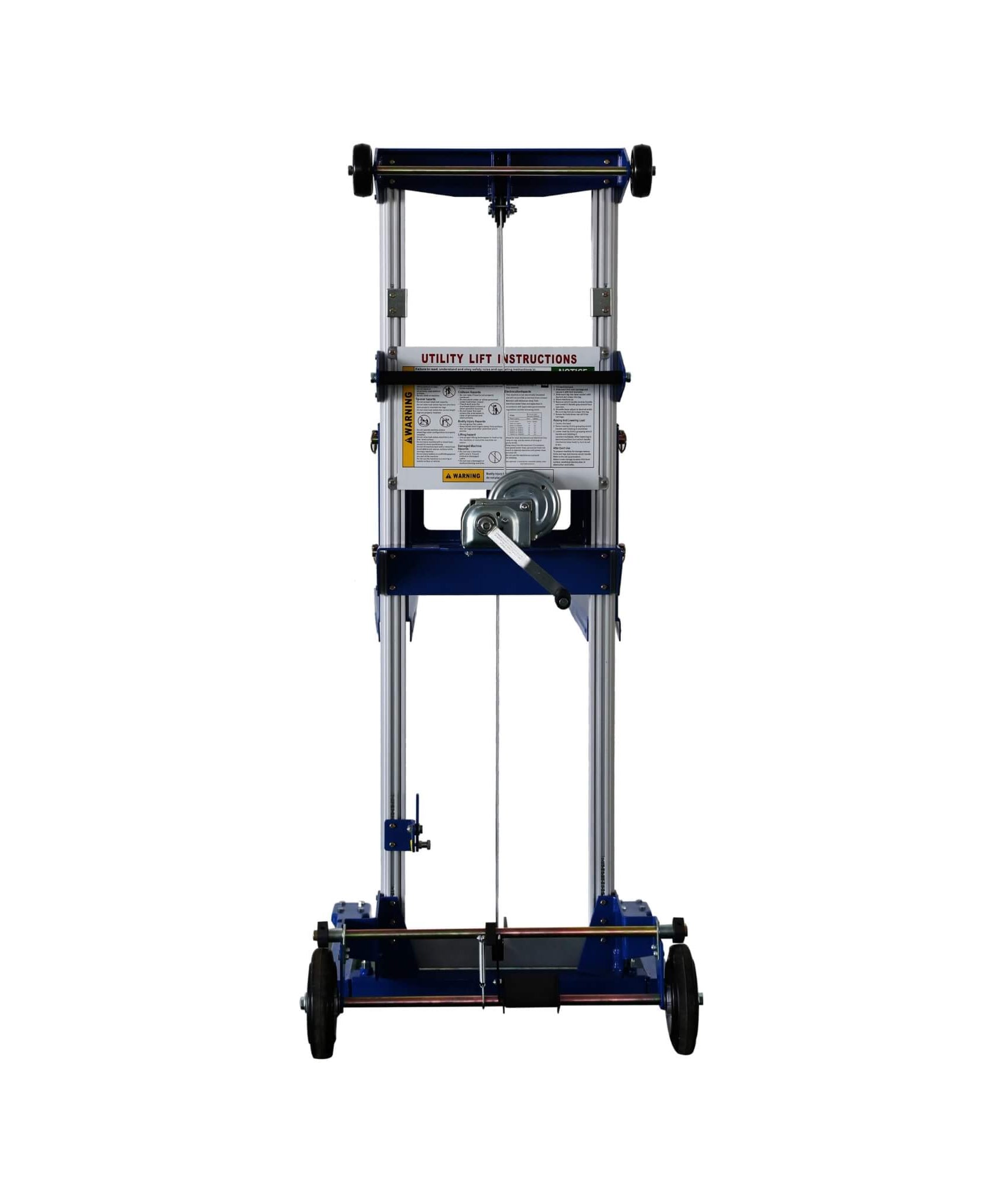 Heavy-Duty Lightweight Manual Hand Crank Straddle Stacker With Adjustable Straddle Legs, 400LBS (SAK94576)