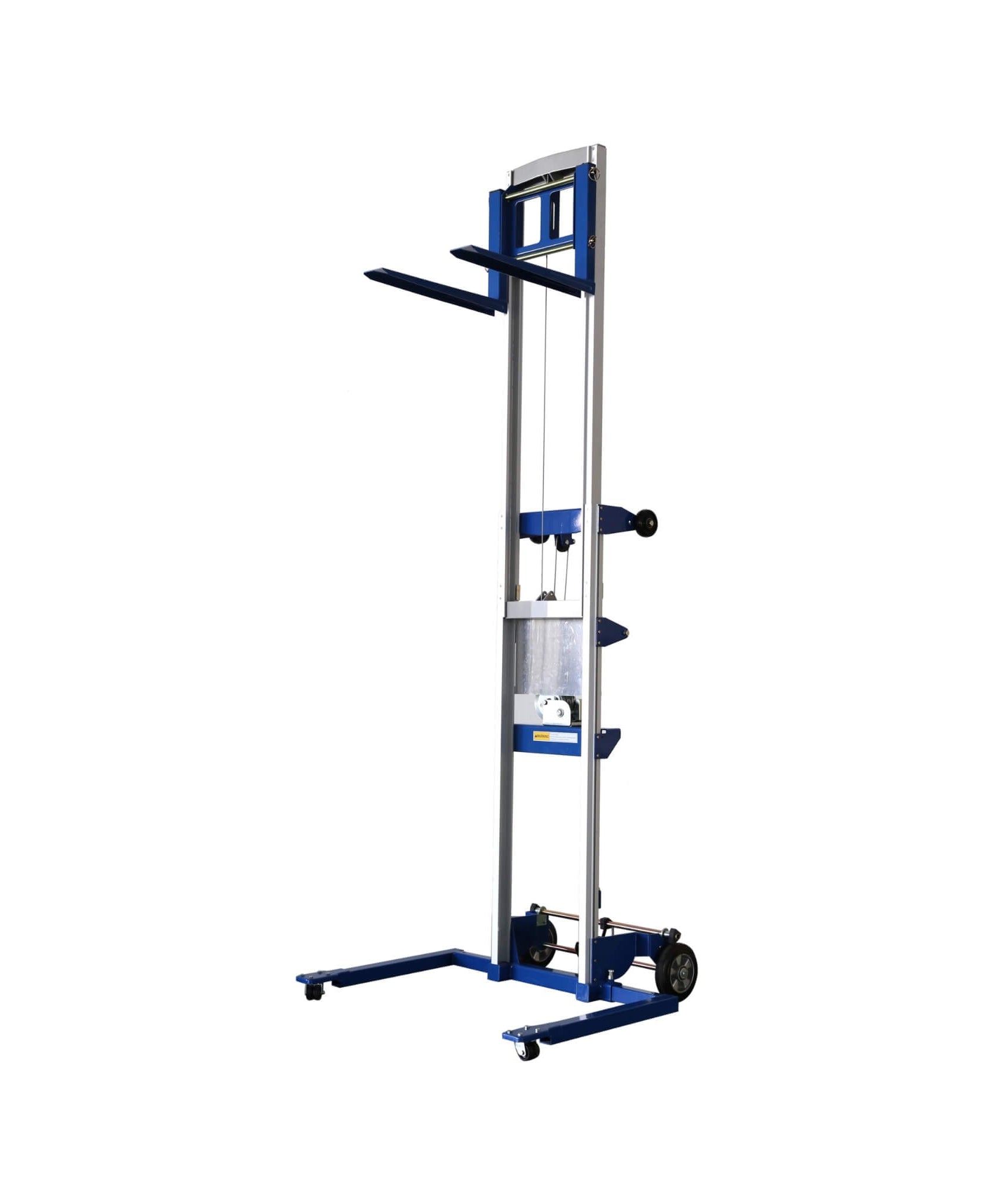 Heavy-Duty Lightweight Manual Hand Crank Straddle Stacker With Adjustable Straddle Legs, 400LBS (SAK94576)