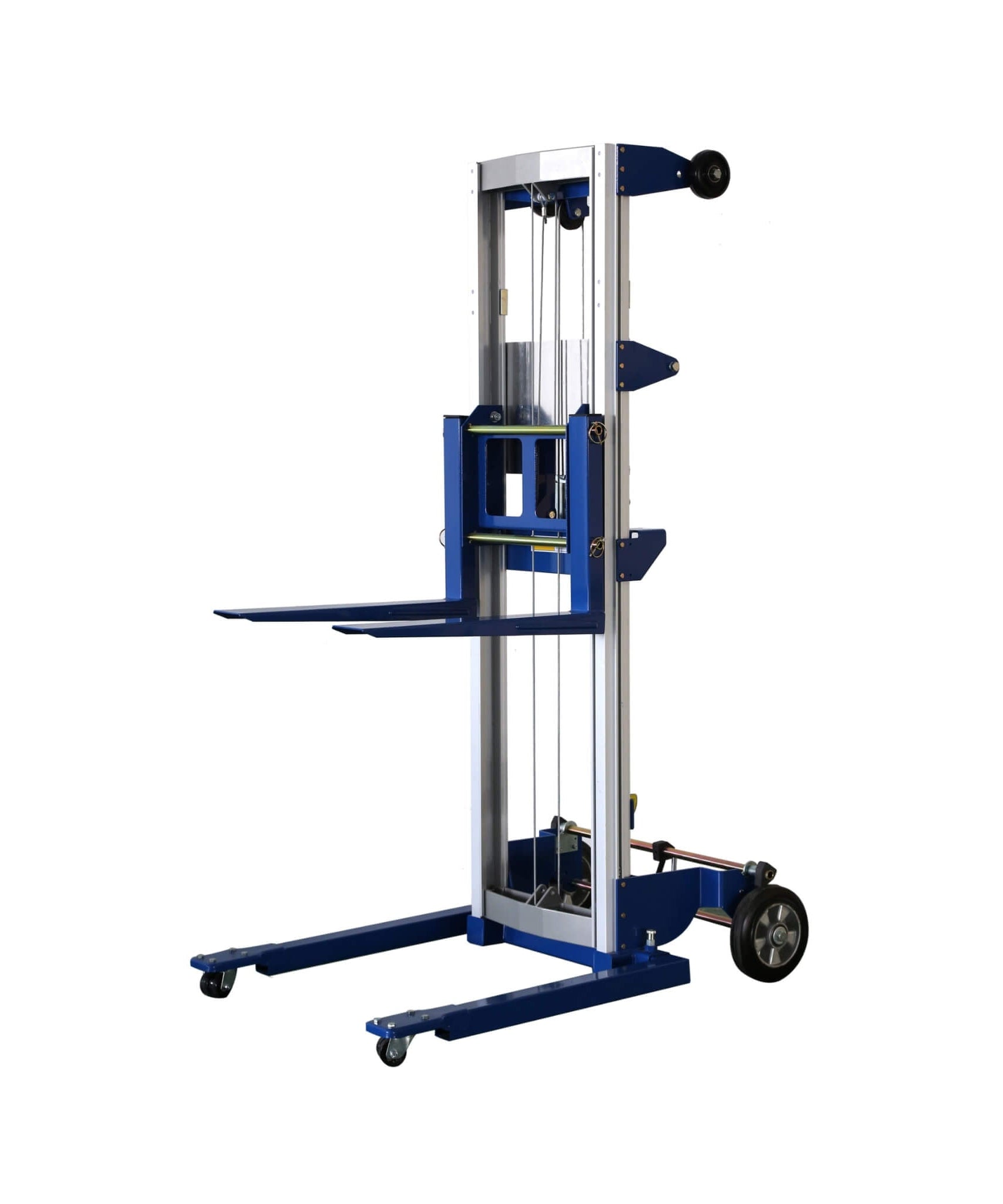 Heavy-Duty Lightweight Manual Hand Crank Straddle Stacker With Adjustable Straddle Legs, 400LBS (SAK94576)