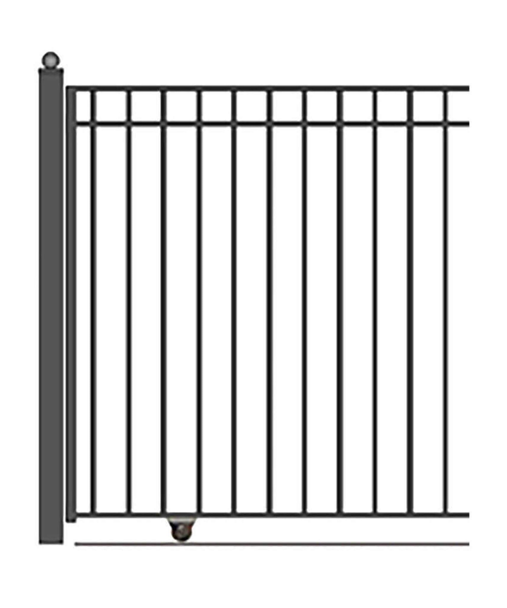 [12-30FT] Heavy-Duty Madrid-Style Premium Steel Sliding Driveway Gate (SAK23857)