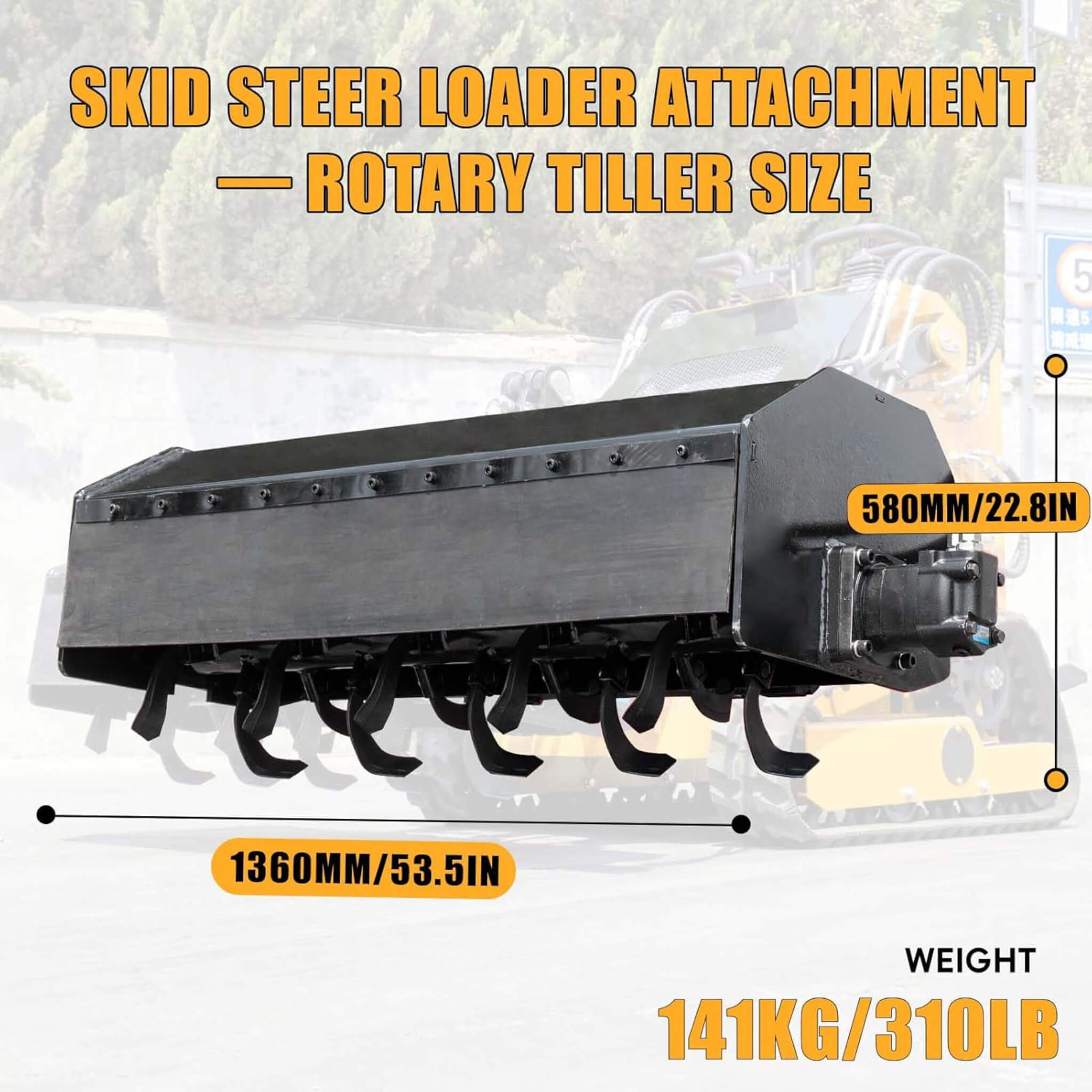 Heavy-Duty Mini Loader Rotary Tiller Skid Steer Attachment (SAK93265)