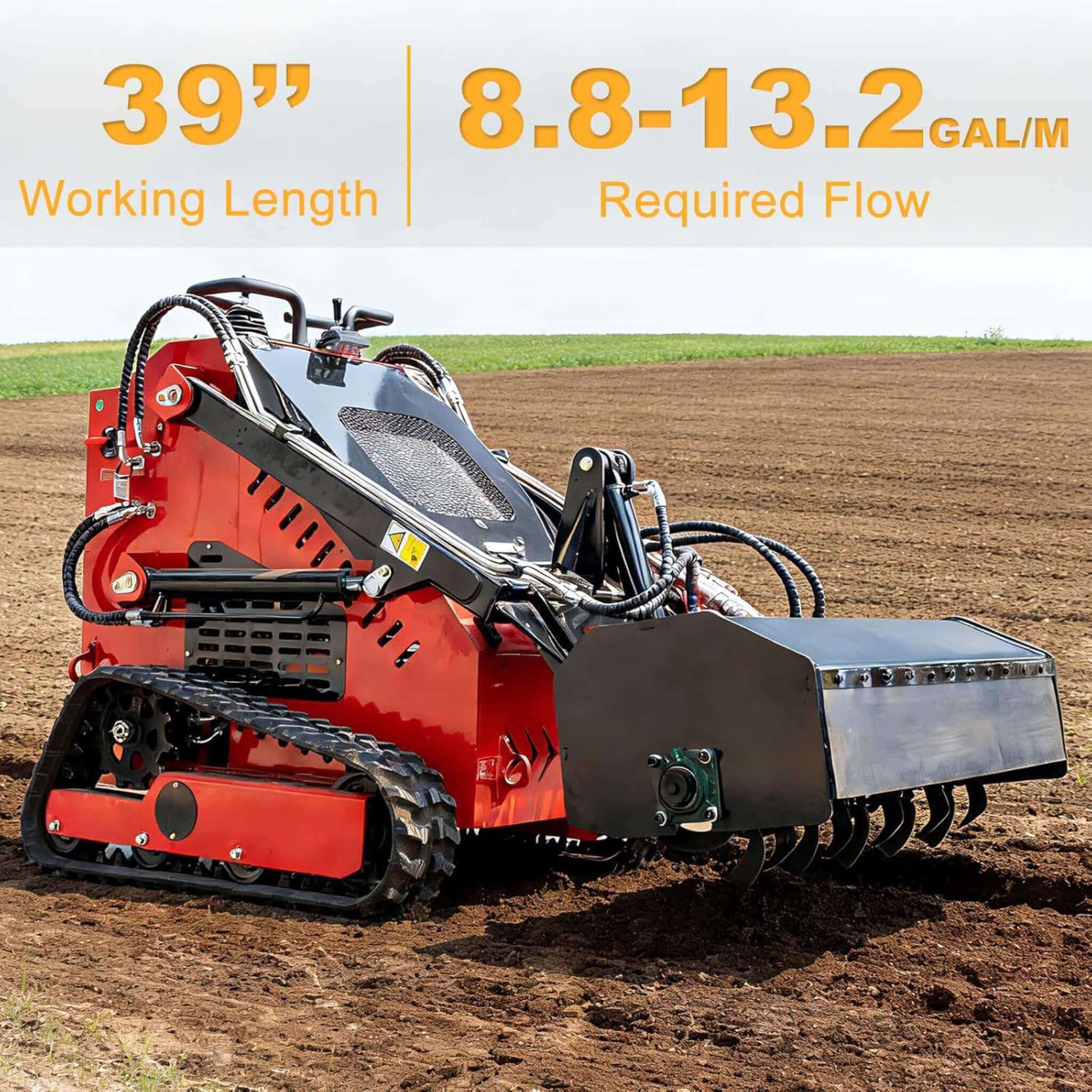 Heavy-Duty Mini Loader Rotary Tiller Skid Steer Attachment (SAK93265)