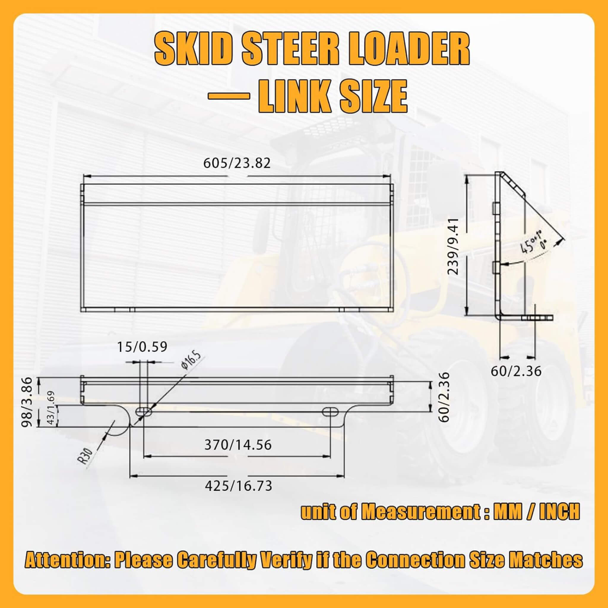 Heavy-Duty Mini Loader Rotary Tiller Skid Steer Attachment (SAK93265)